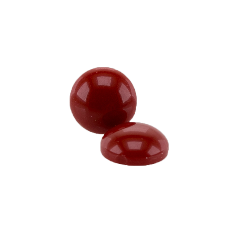 10mm Cabochon oval - blutrot Satt
