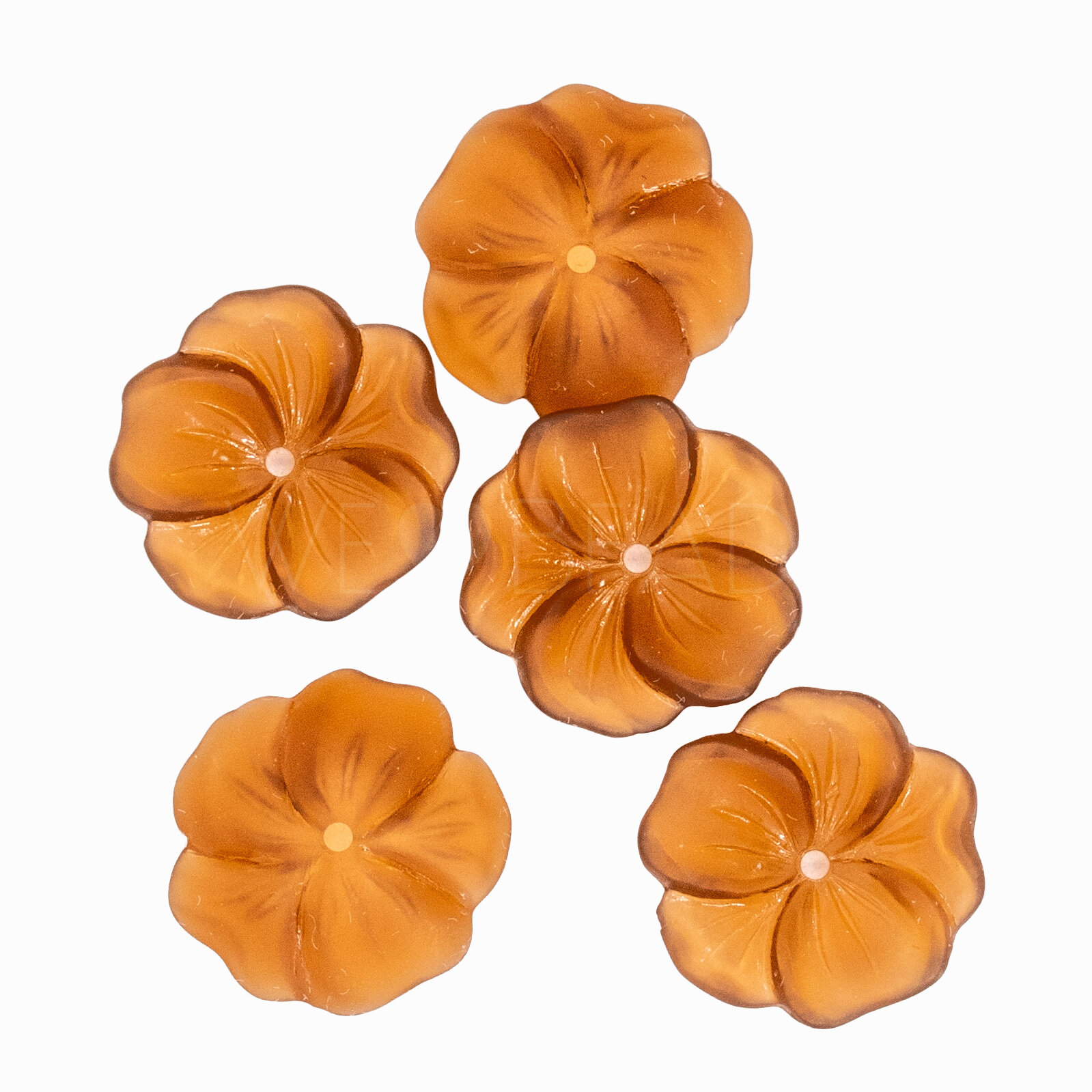 14mm Flower Beads in topaz