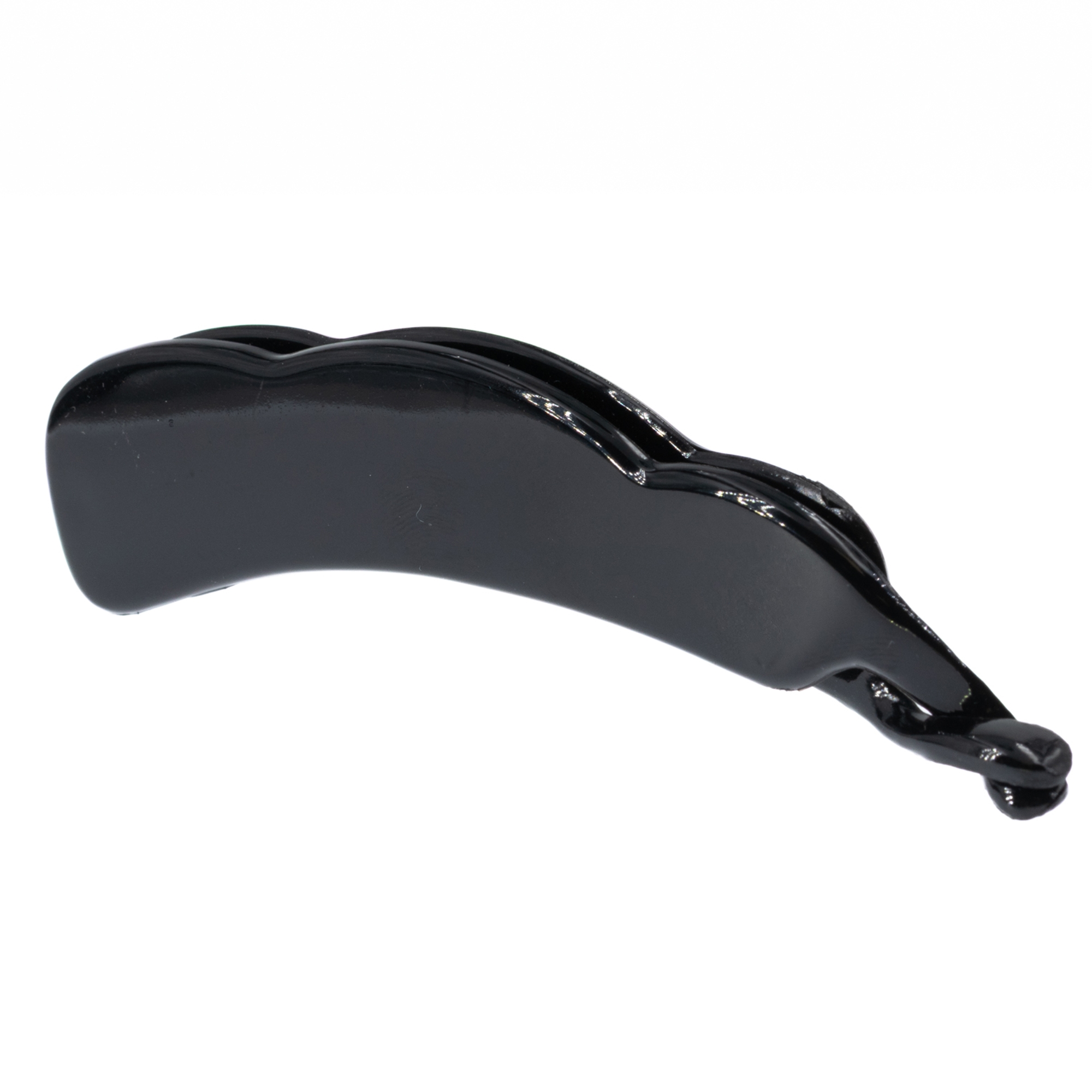 10cm Bananenspange in schwarz Satt, medium