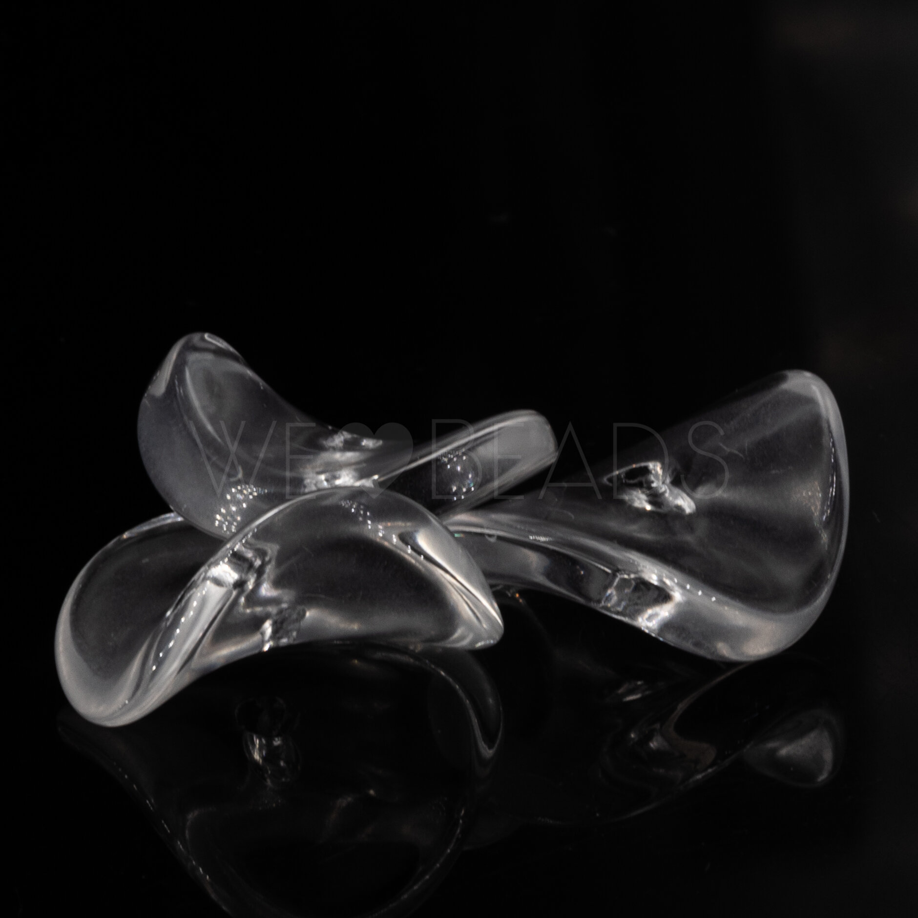 22mm Perle Backgamon plättchen in Kristall