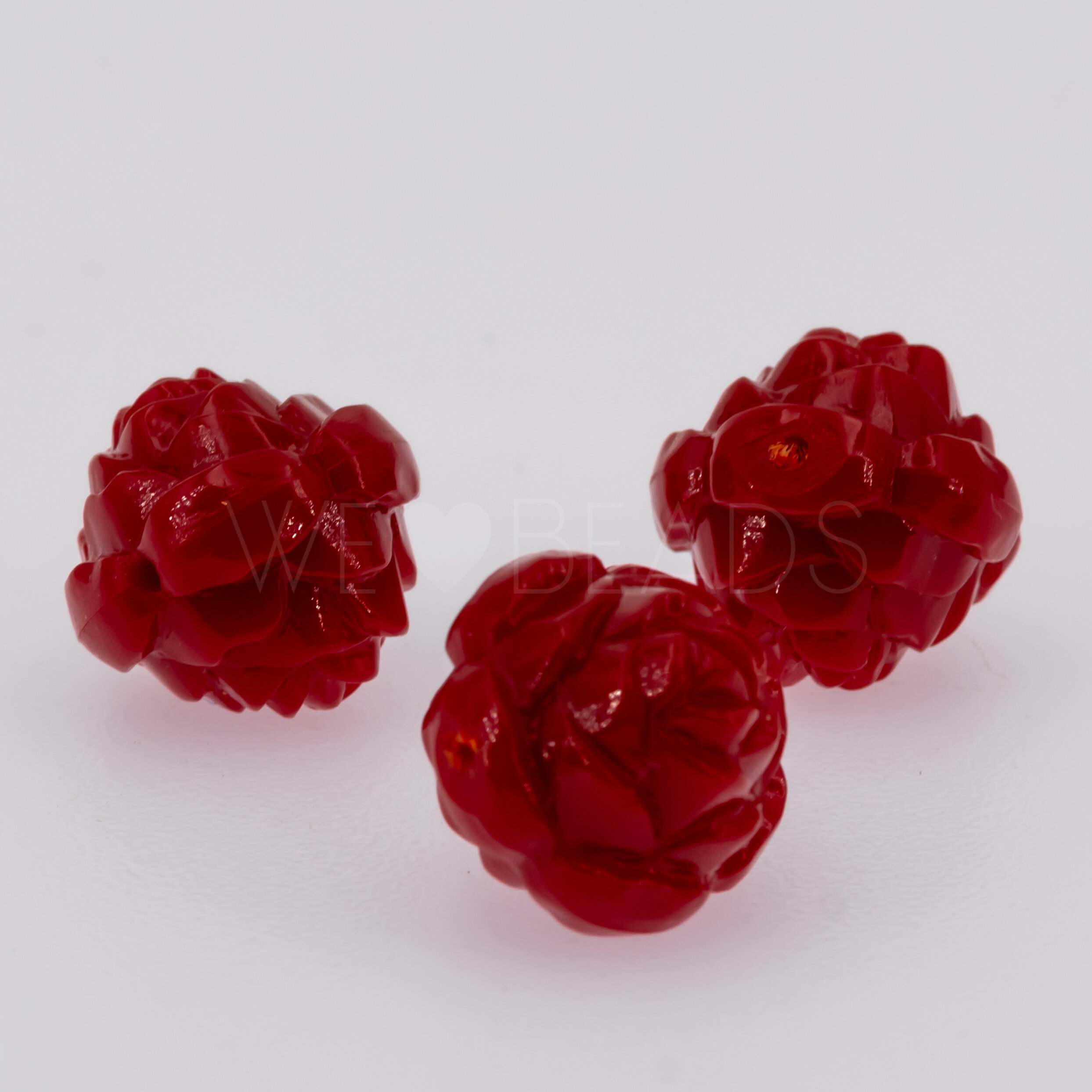 14mm Rose Perle in rot