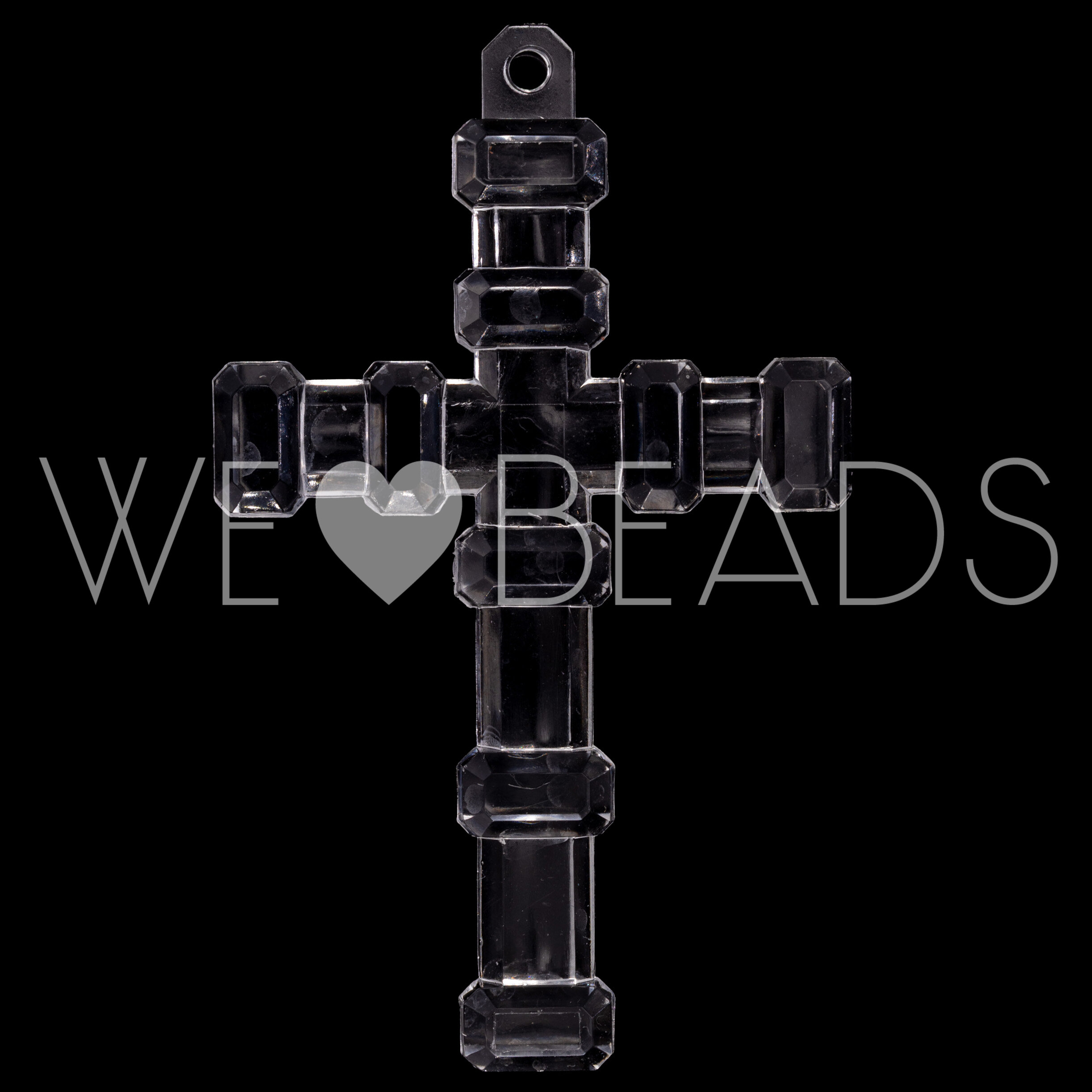 90x55 Cross Charm in crystal Translucent