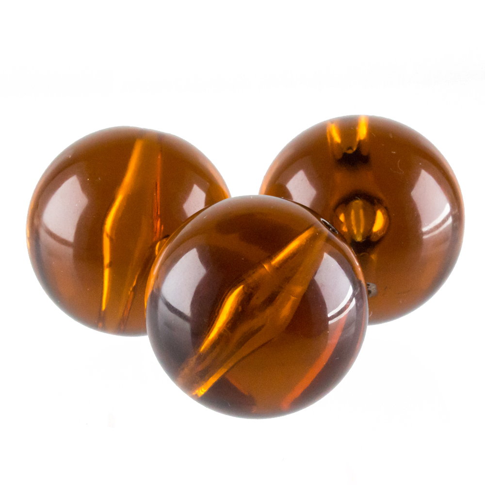 20mm Roundbead in mahagony brown Translucent