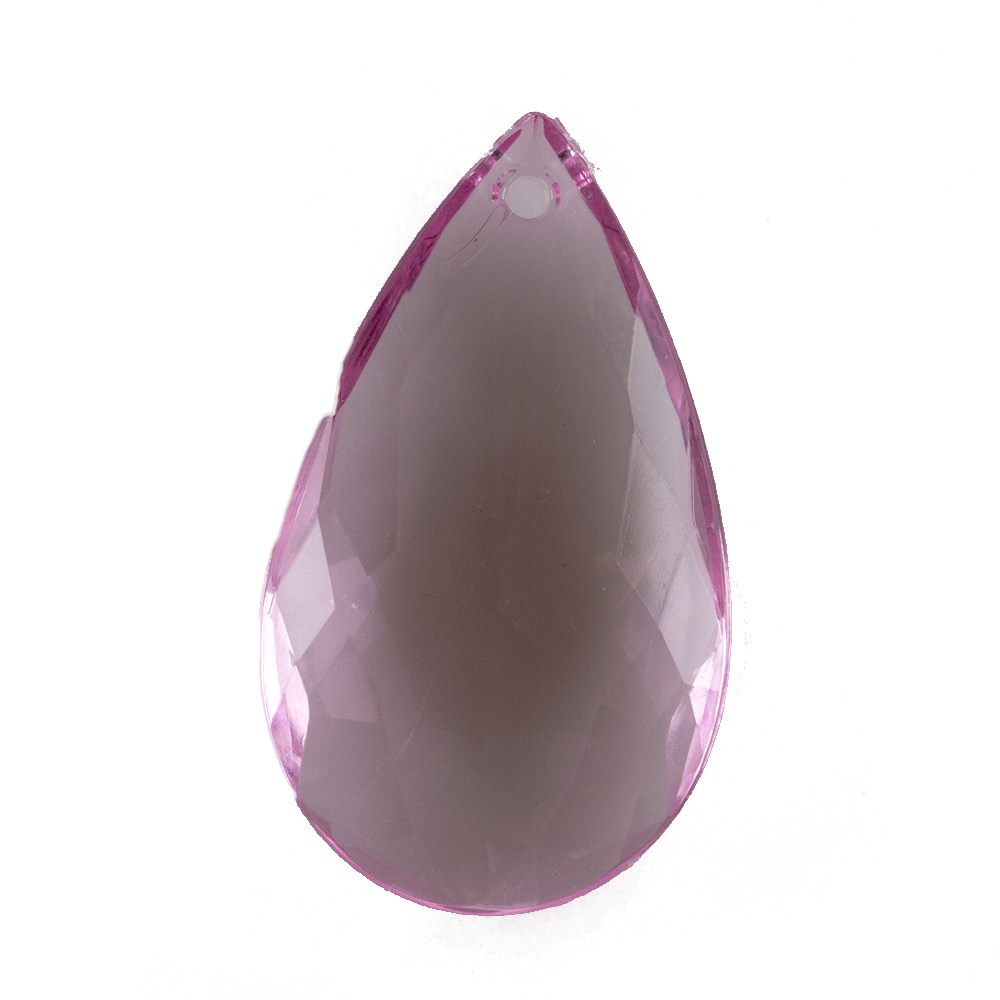 29x18 Tropfen Anhänger - rosa Transparent