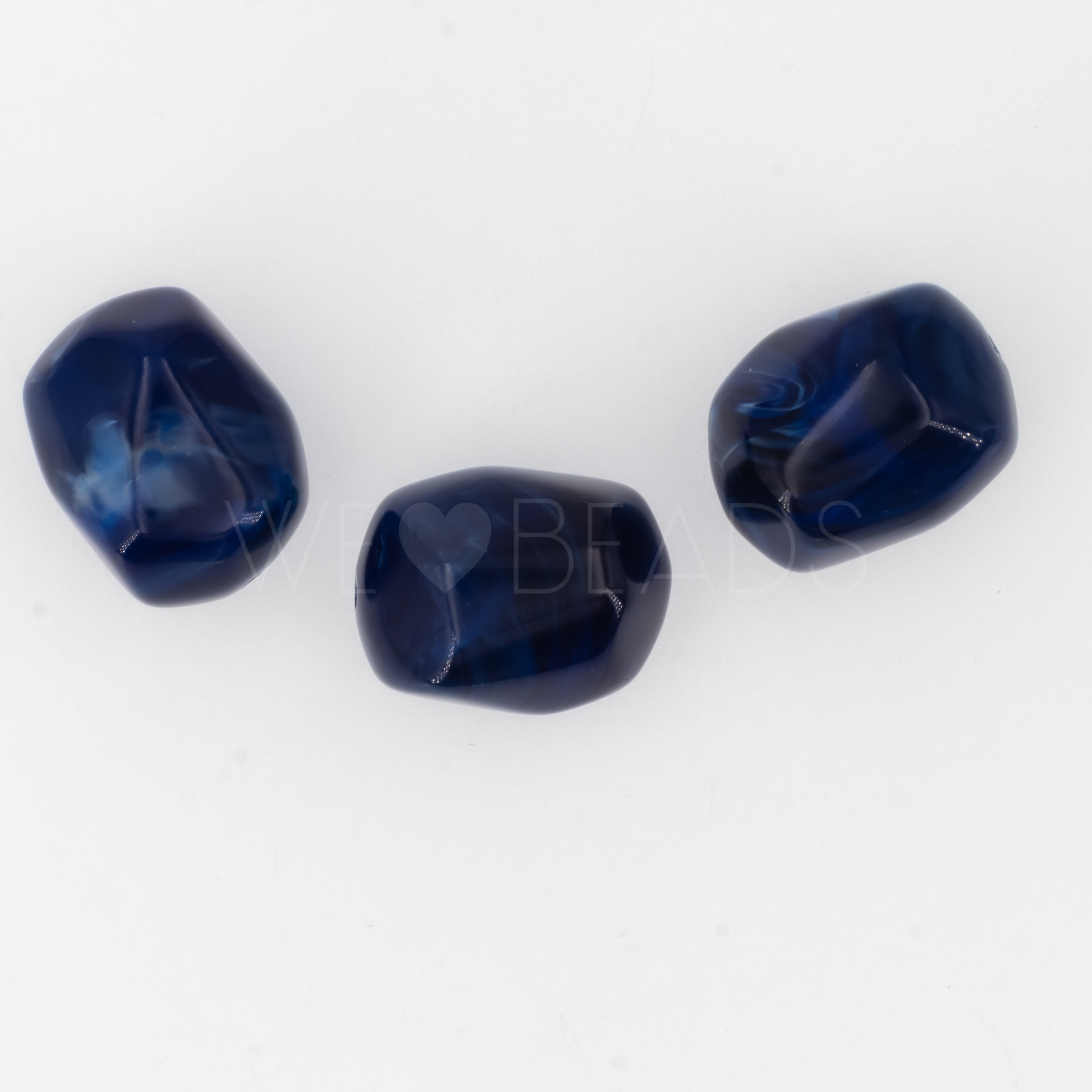 23x18 baroque Beads in blue marble