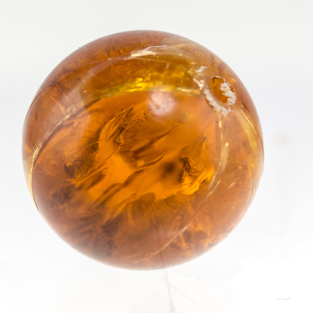 20mm Rundperle in  Goldbernstein Crash