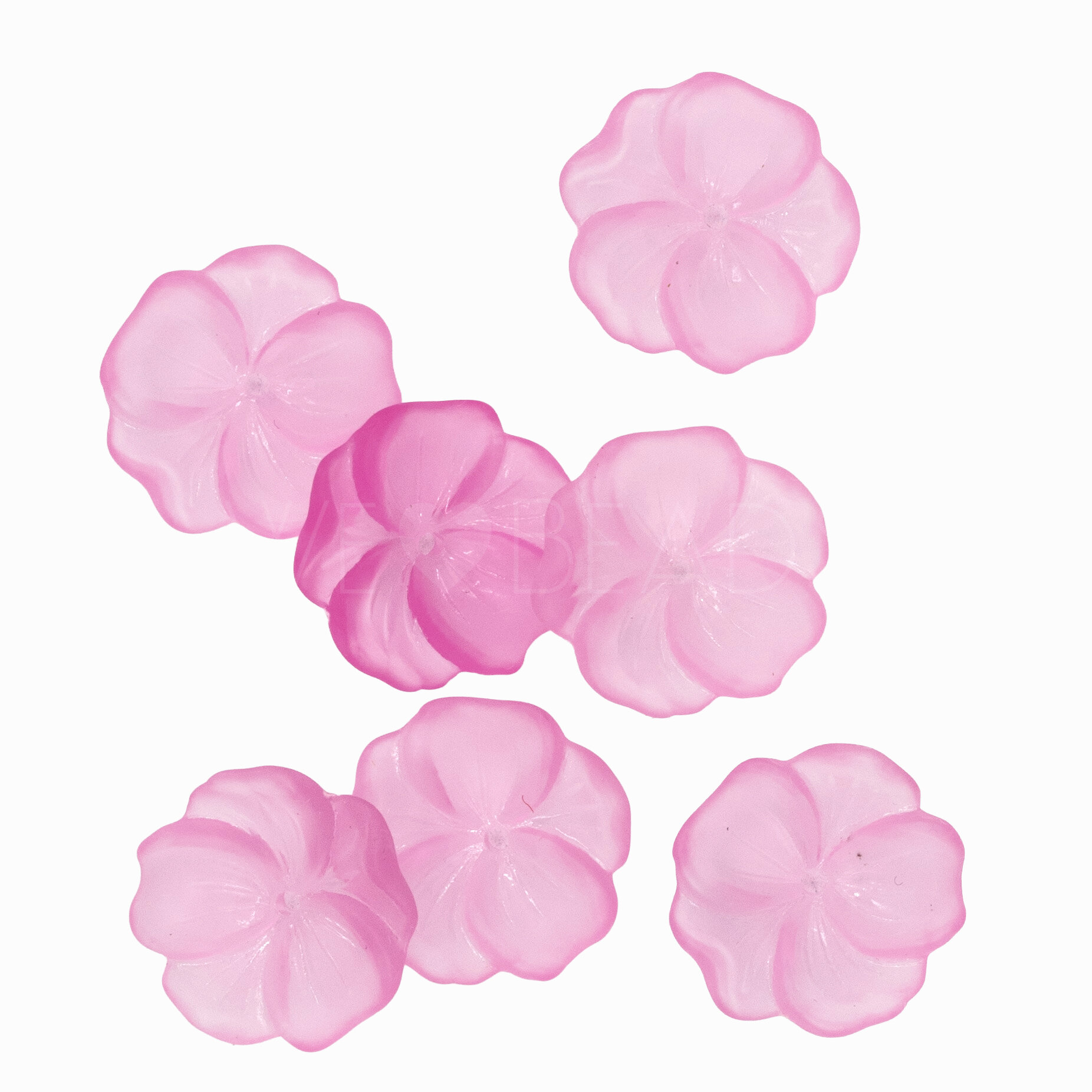 14mm Flower Beads in rose