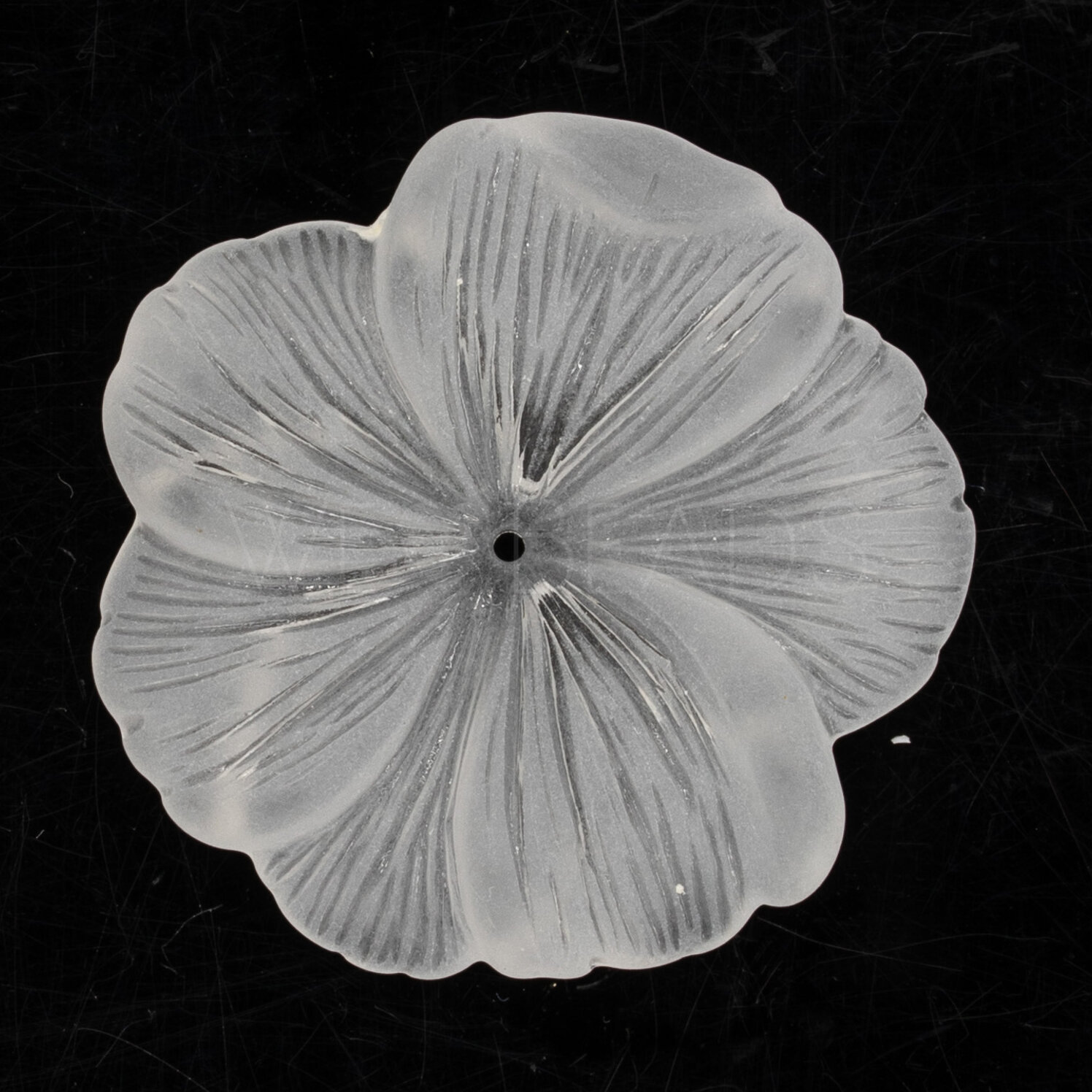 33mm Blume Perle in Kristall matt
