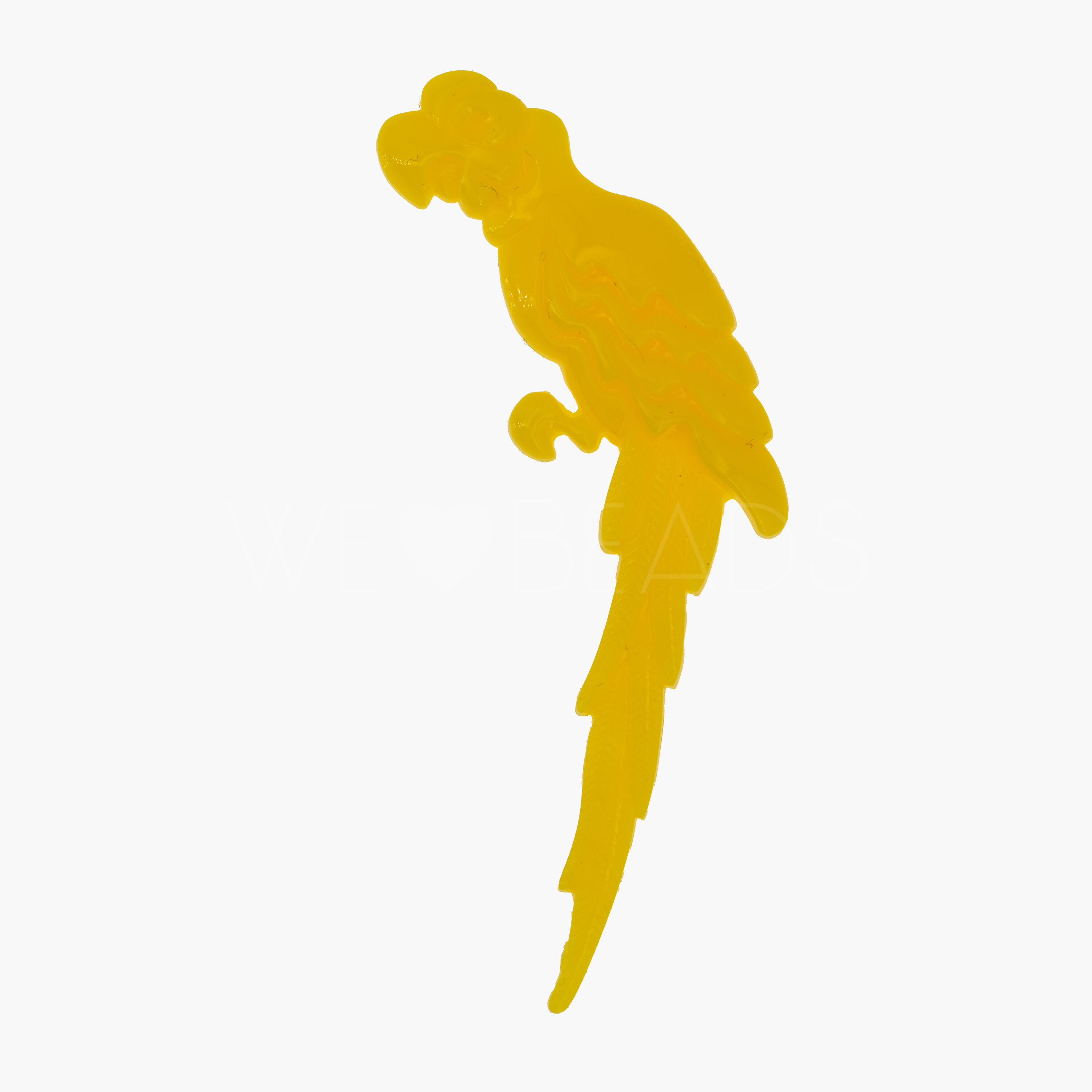 87mm Papagei Cabochon in gelb