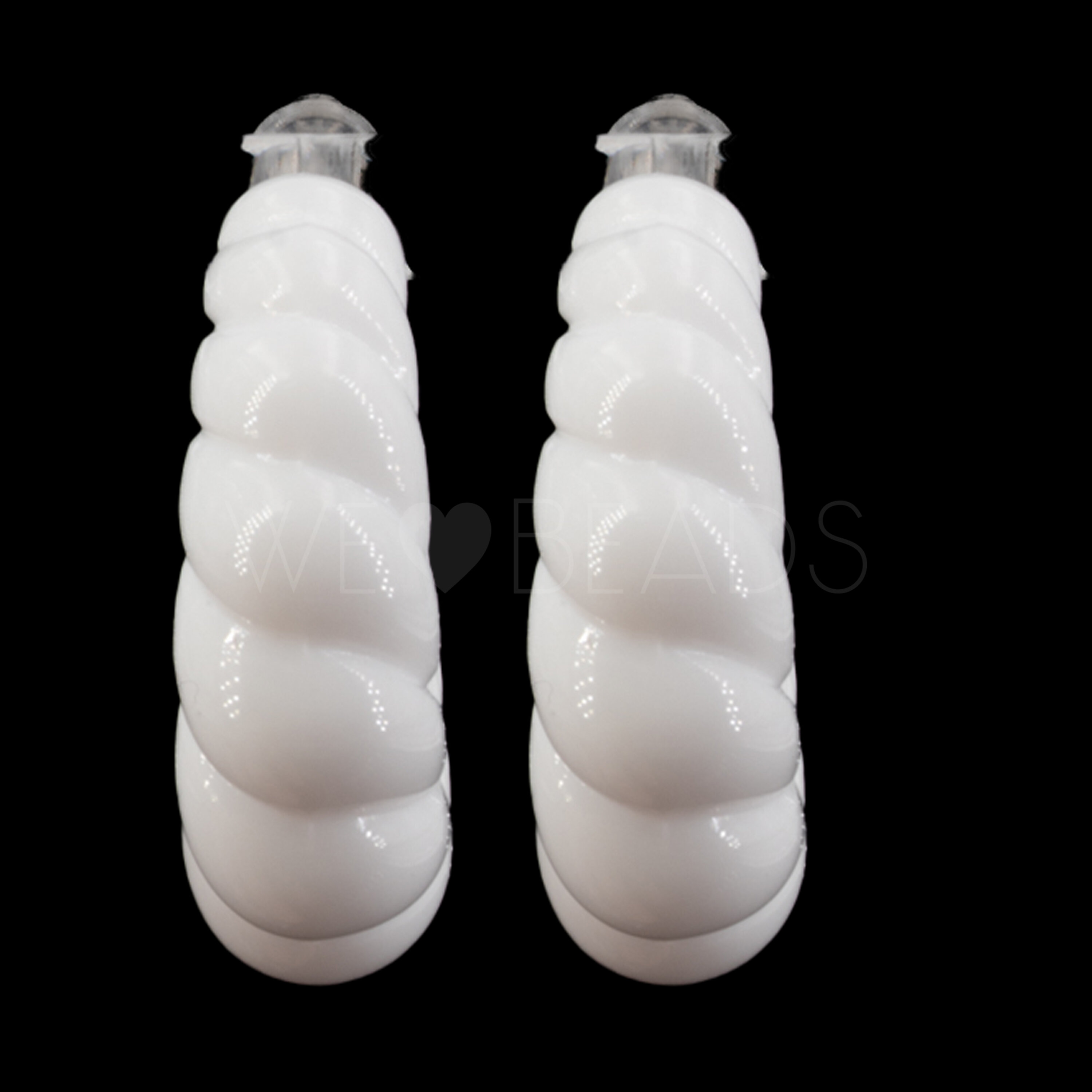 30mm Rund Creole in weiß