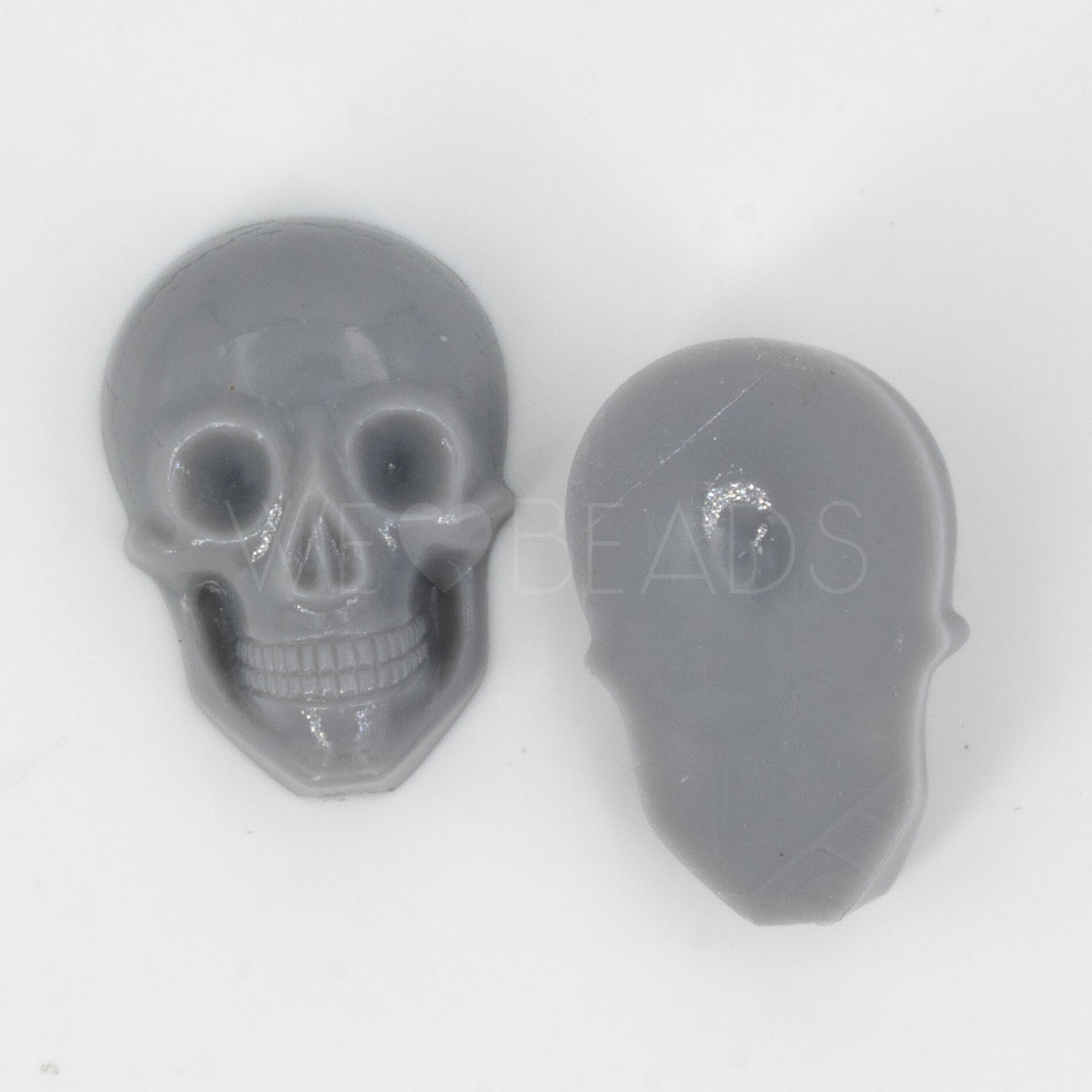20x14 Cabochon Totenkopf in grau