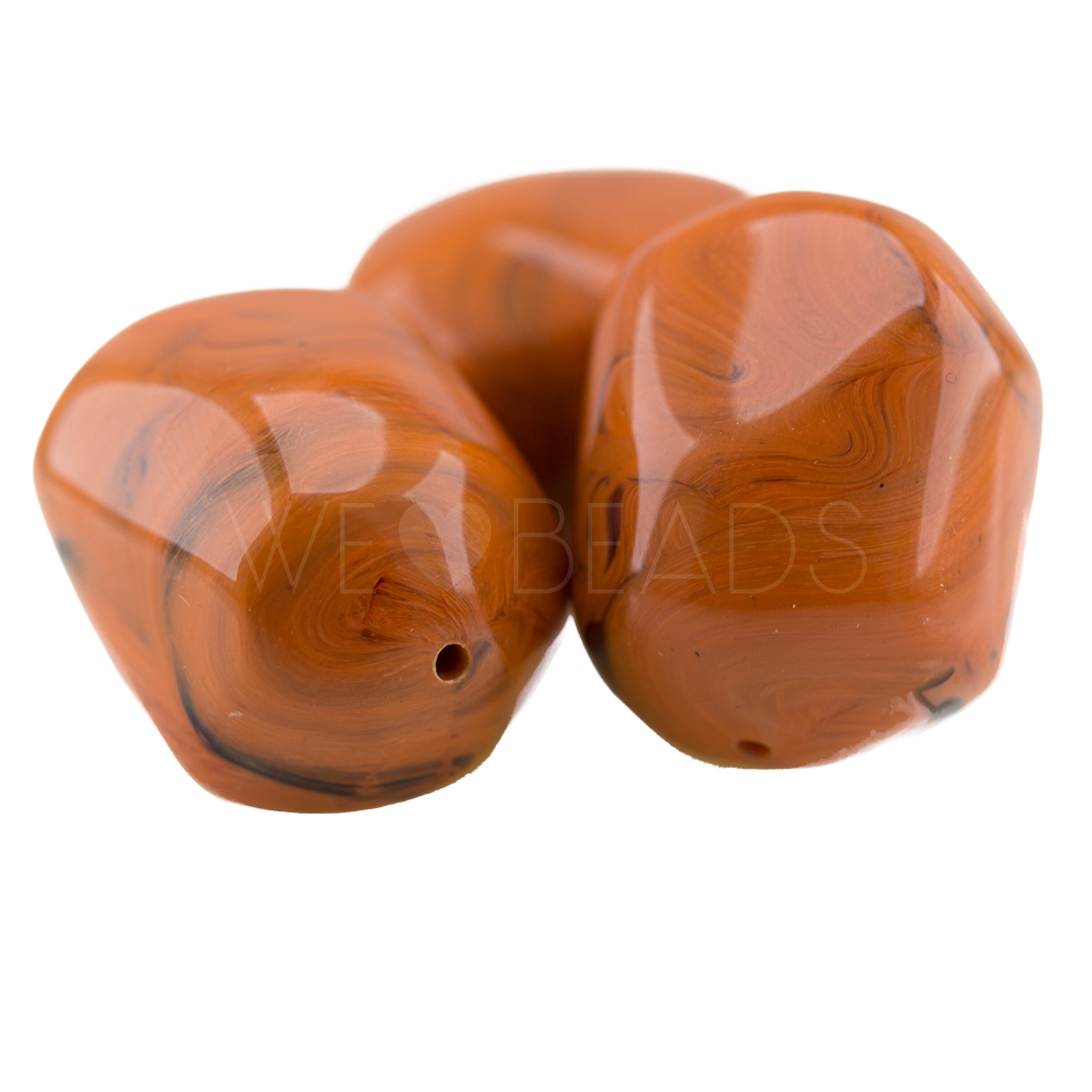 baroque Beads in coral