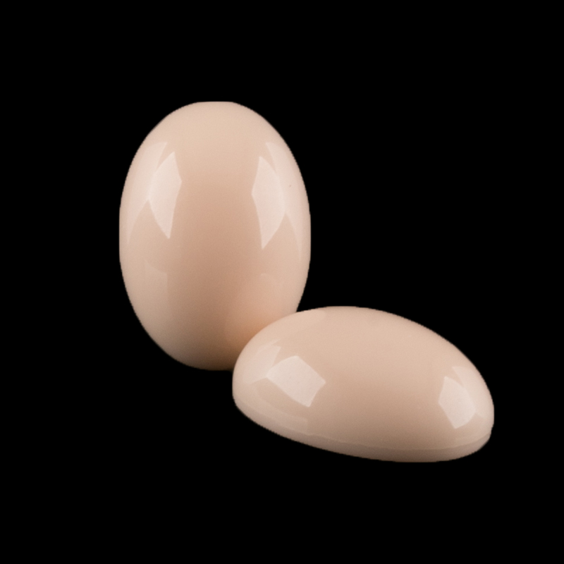 14x10 Cabochon oval - muschelrosa Marmor