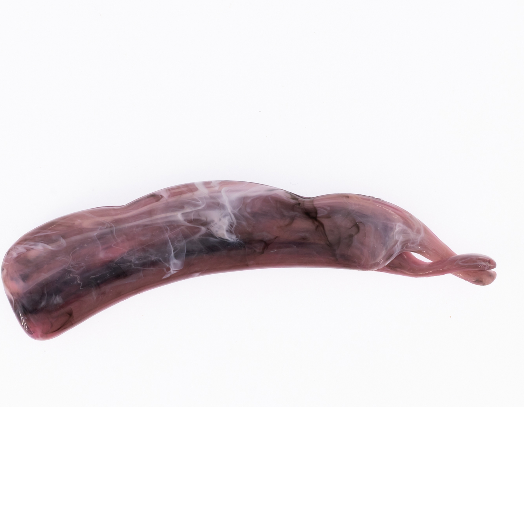 10cm Bananenspange in rauchiges amethystrosé Marmor, medium