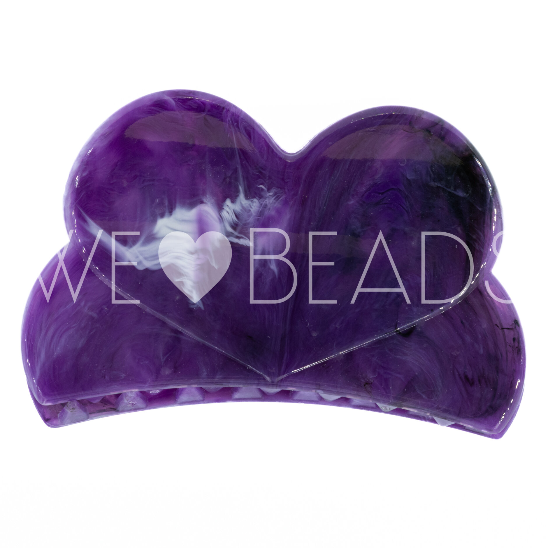 Herz Haarspange in lila Large