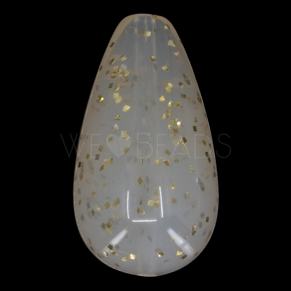 18x10 Tropfen Perle in opal glitzer