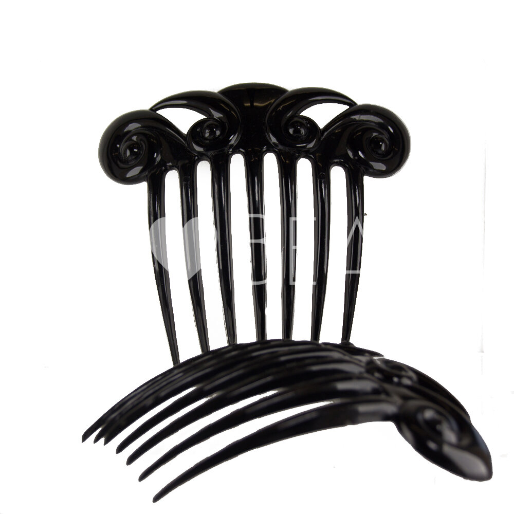 Hair Comb in black , Large
