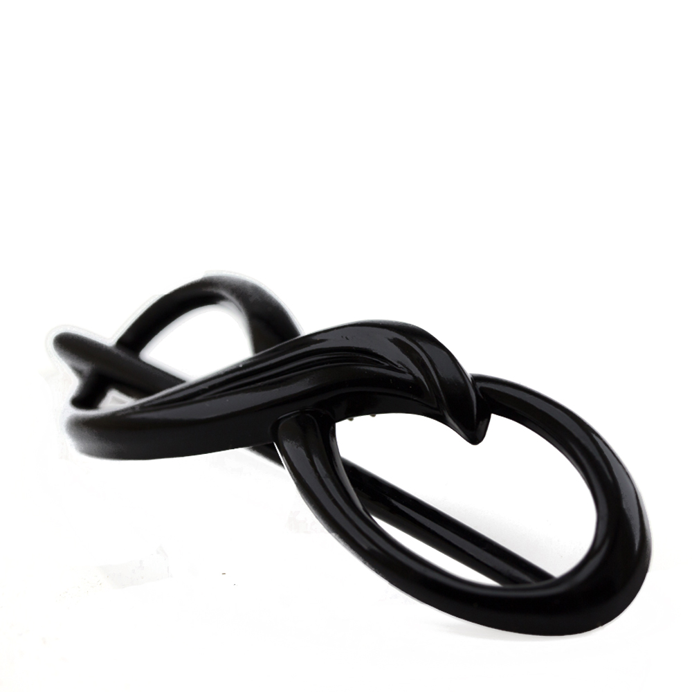 Libellenspange in schwarz Satt, medium