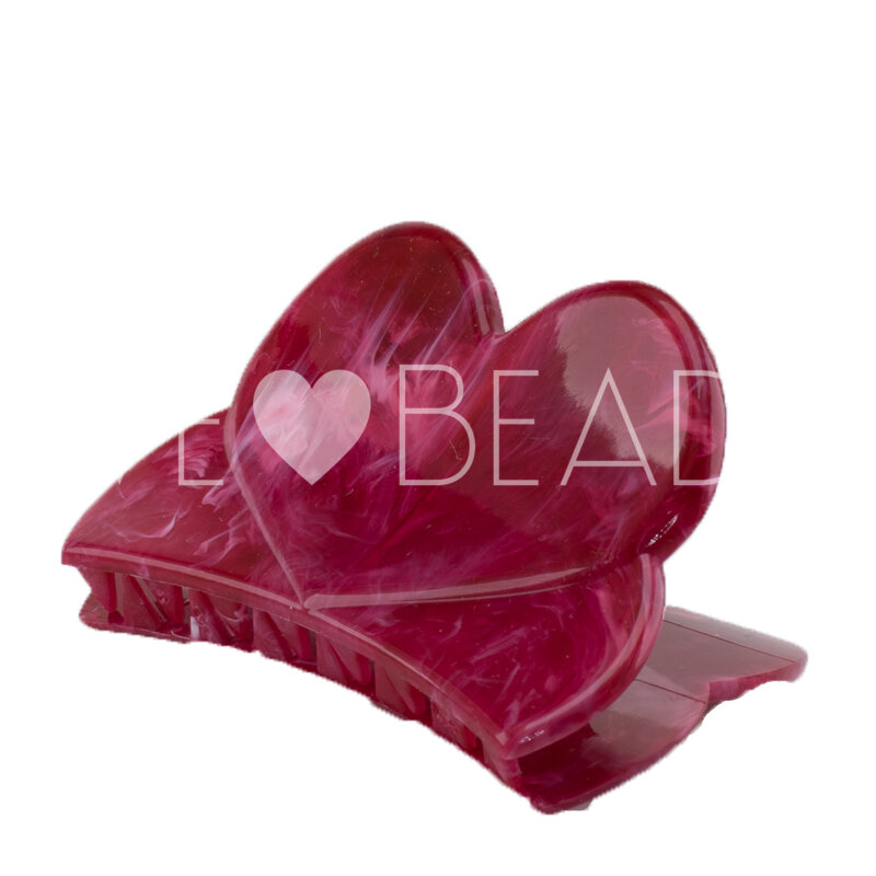 Herz Haarspange in rot Large