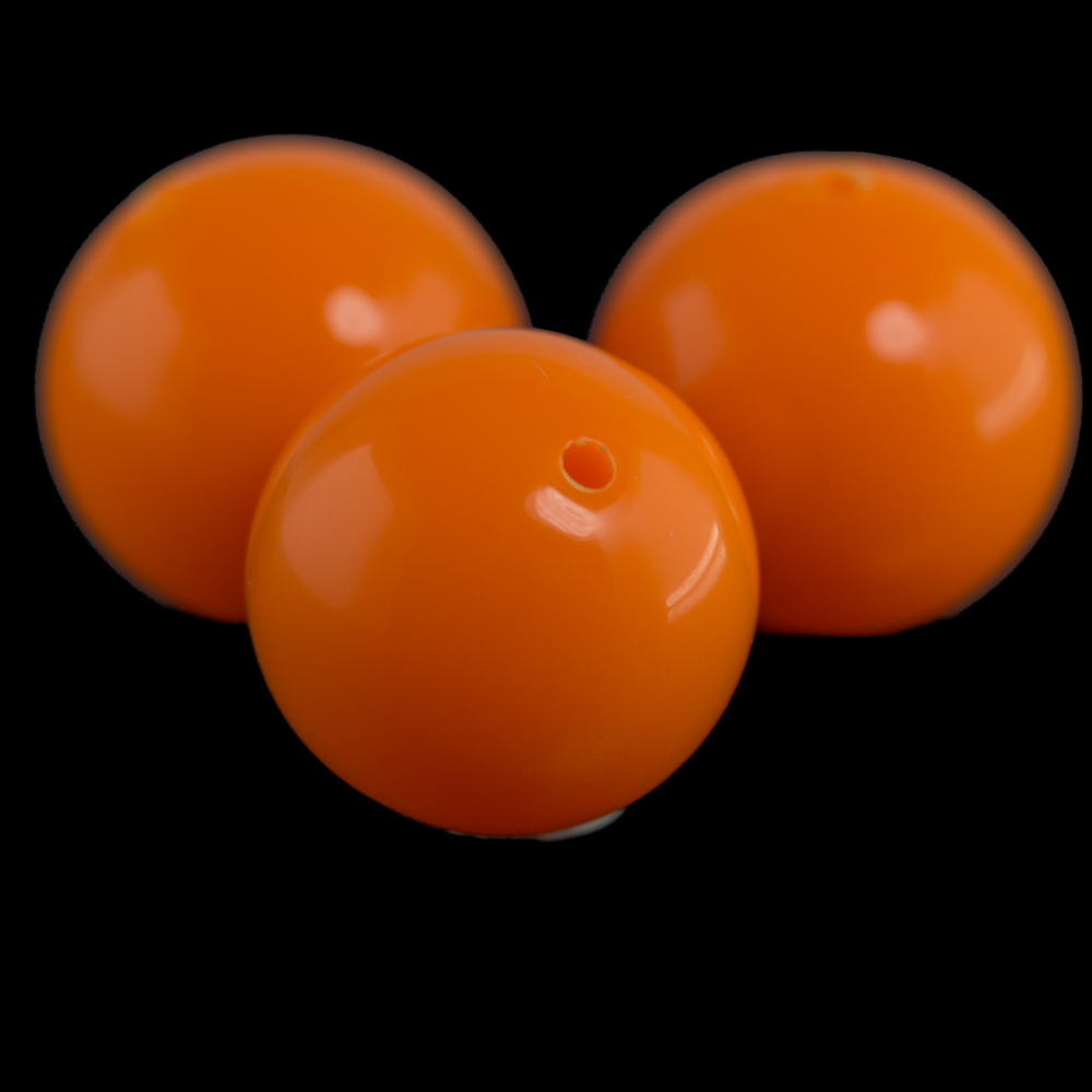 10mm Rundperle in  neon orange Satt
