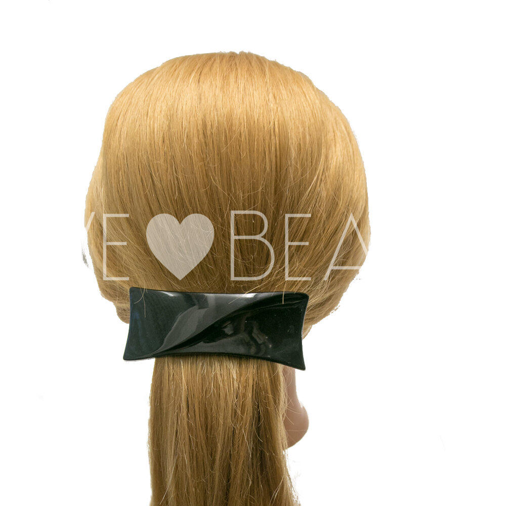 Patentspange Rechteck in lapisblau Large