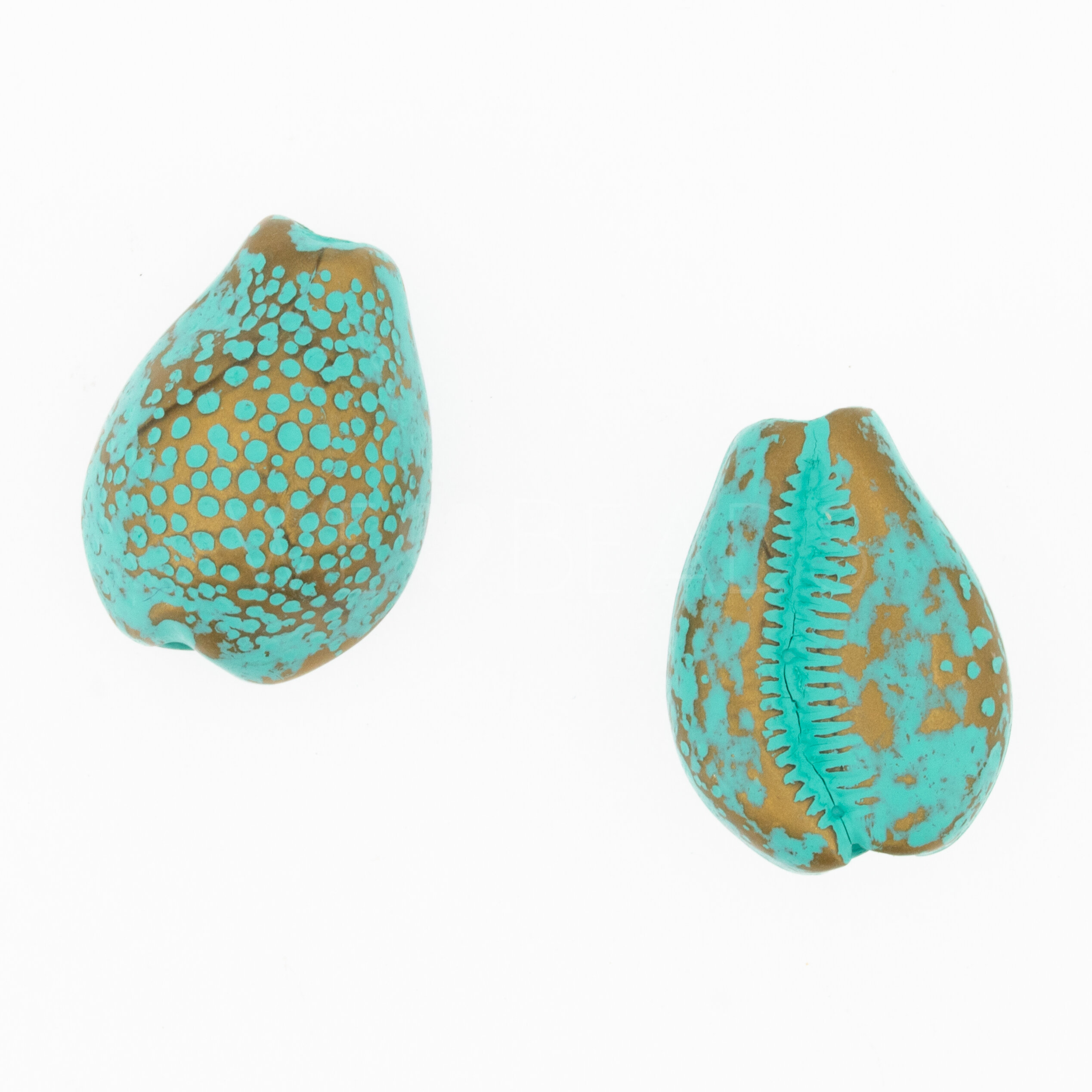 21x16 Kauri Muschel Perle in patina