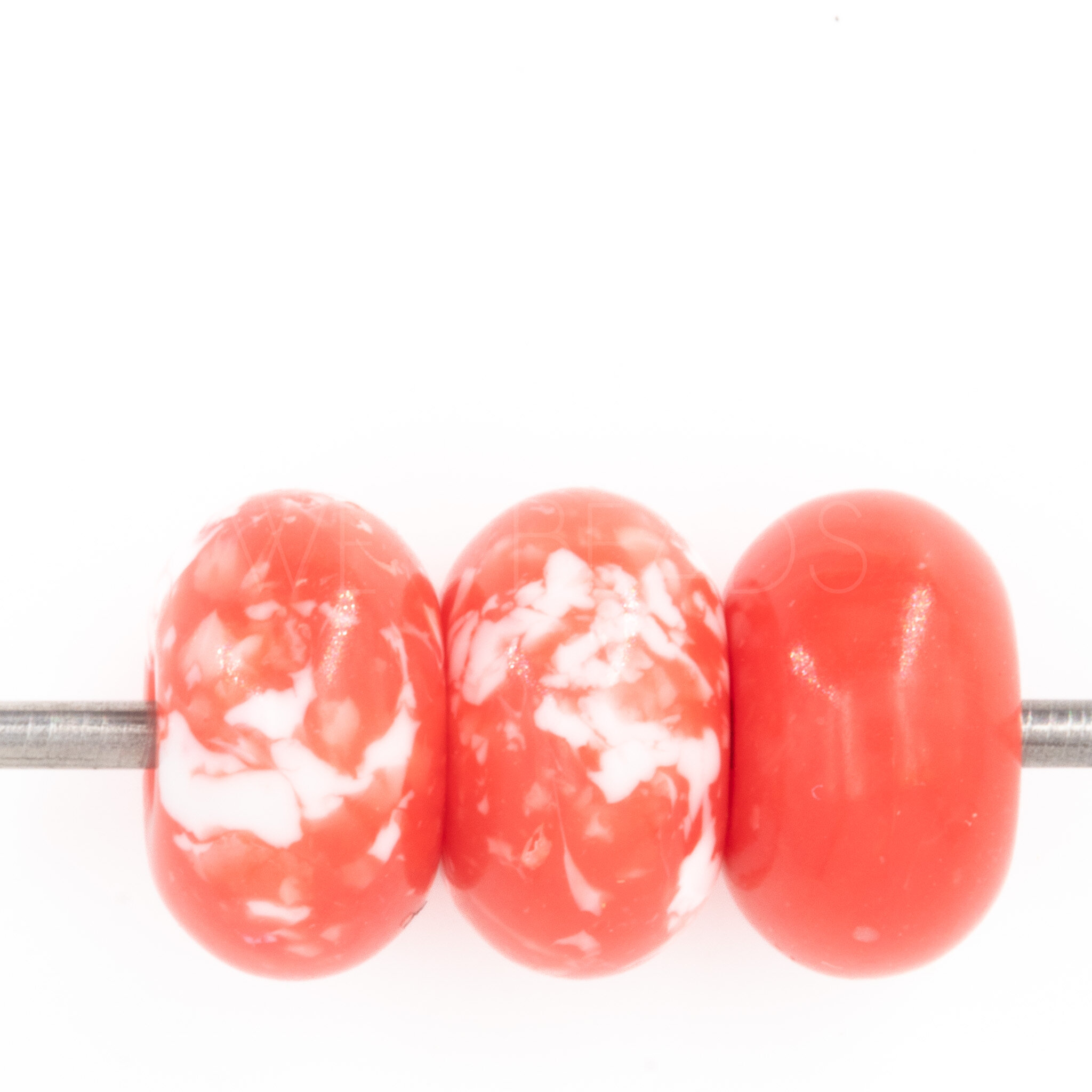 10mm Donut Beads in saffron orange