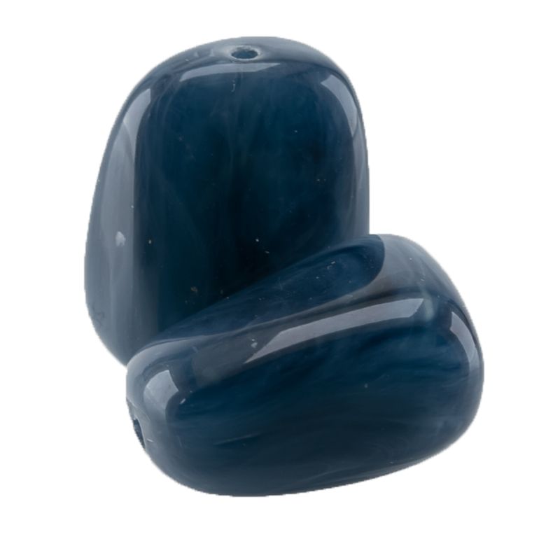 18mm Zahn {Artikel Art} - blau  Marmor
