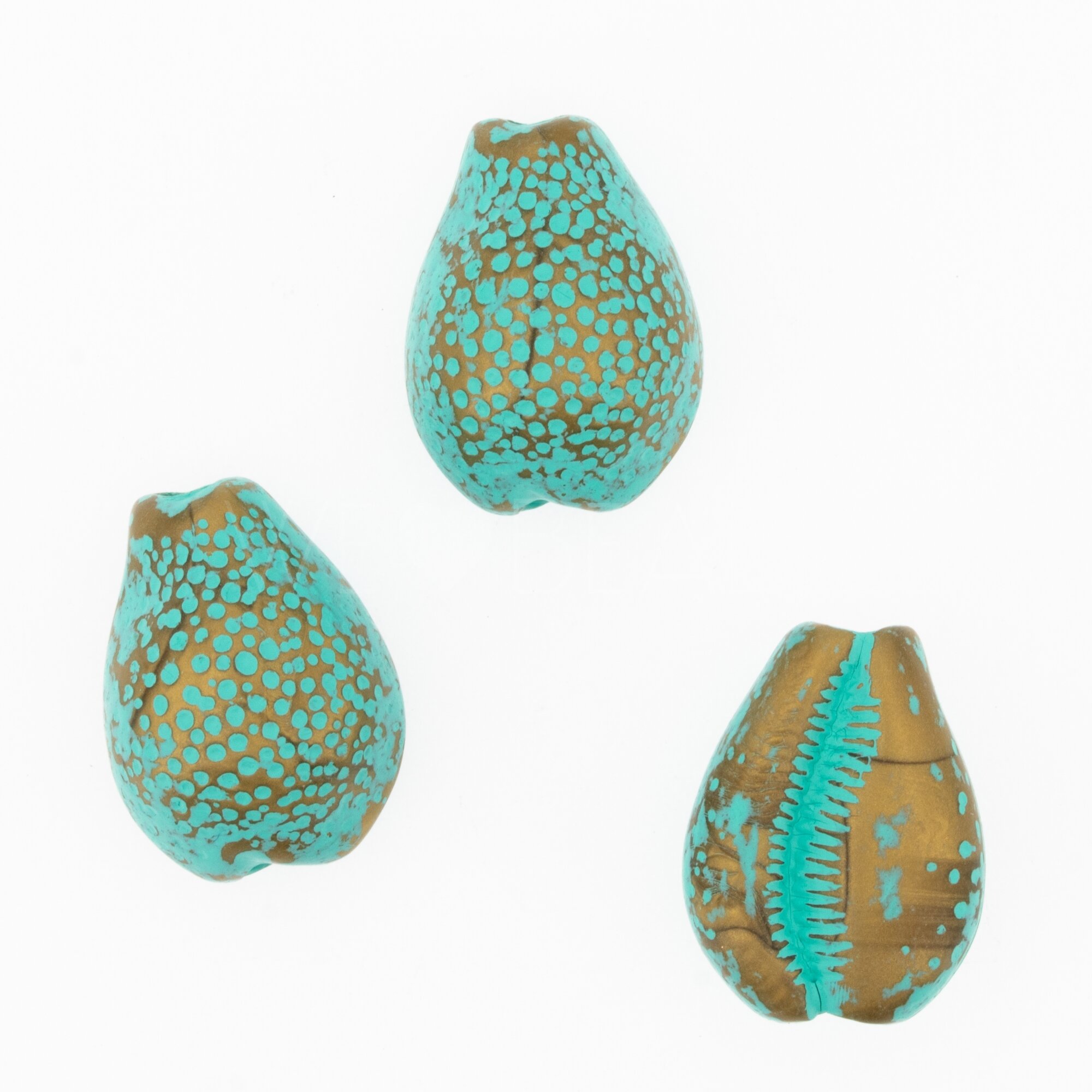 21x16 Kauri Muschel Perle in patina