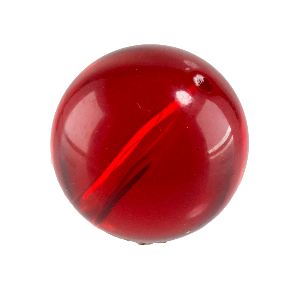 20mm Roundbead in red Translucent