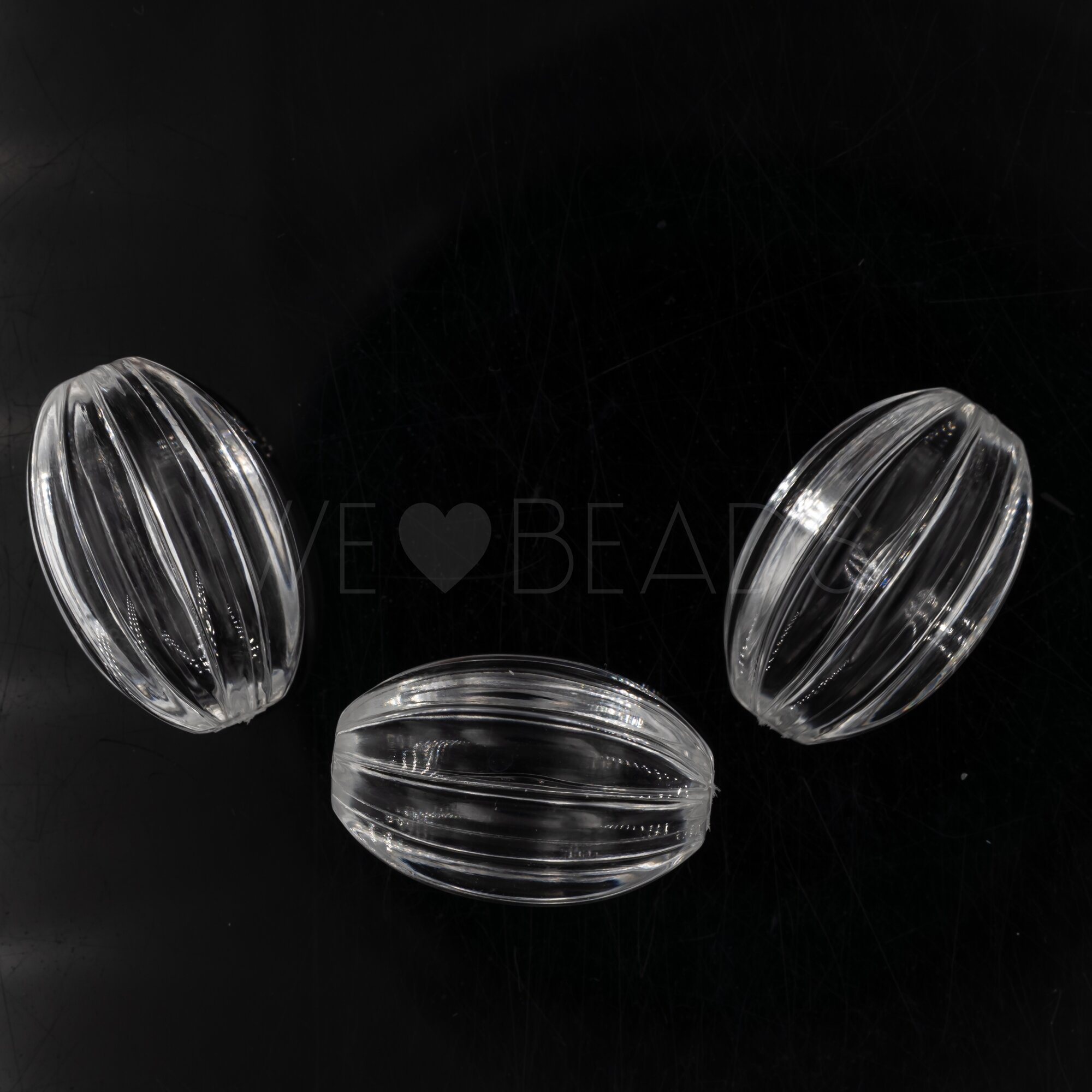 20x14 oval Perle in Kristall