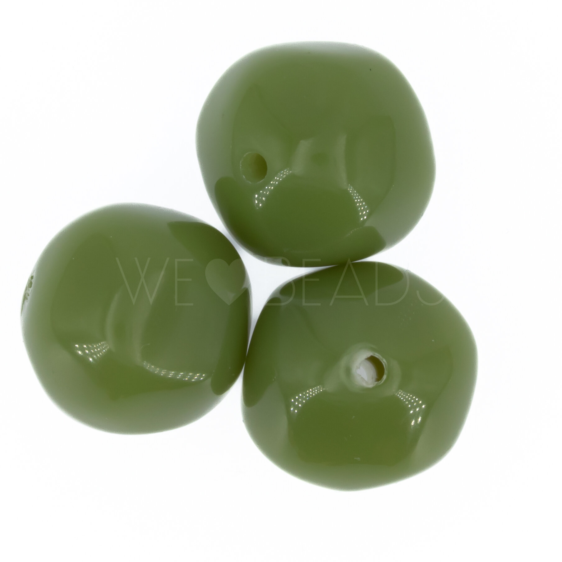 15mm baroque Beads- khaki  Opal