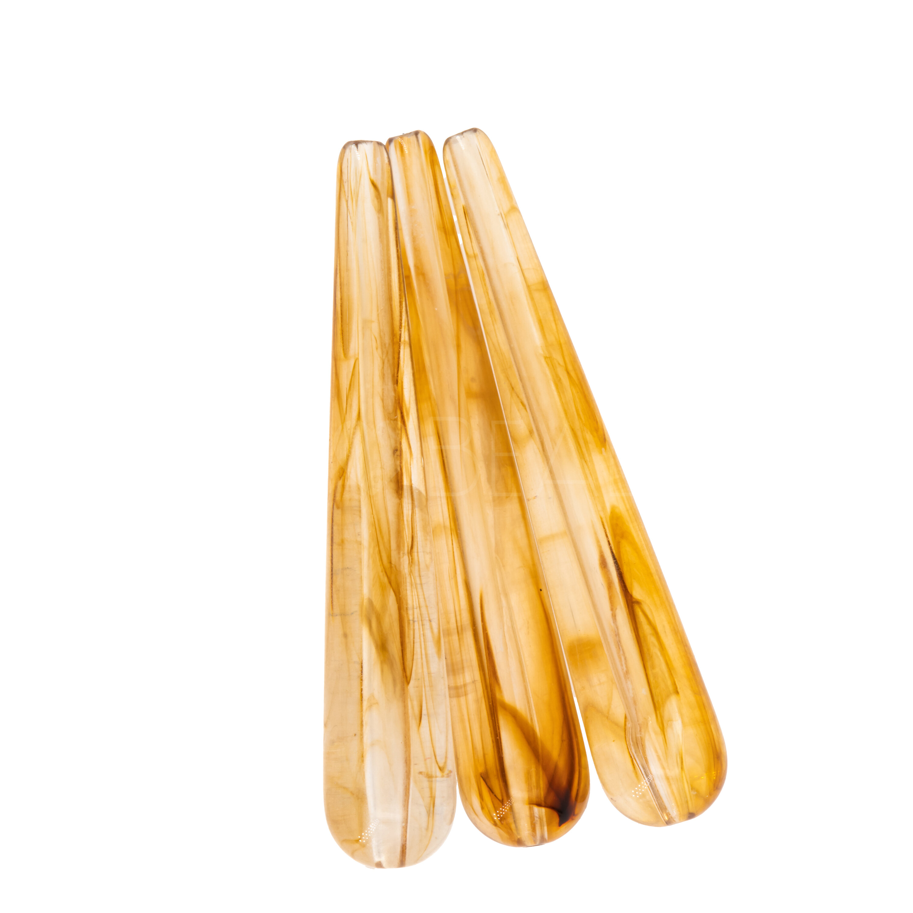 38x7 Tropfen Perle in Rauchiges bernstein