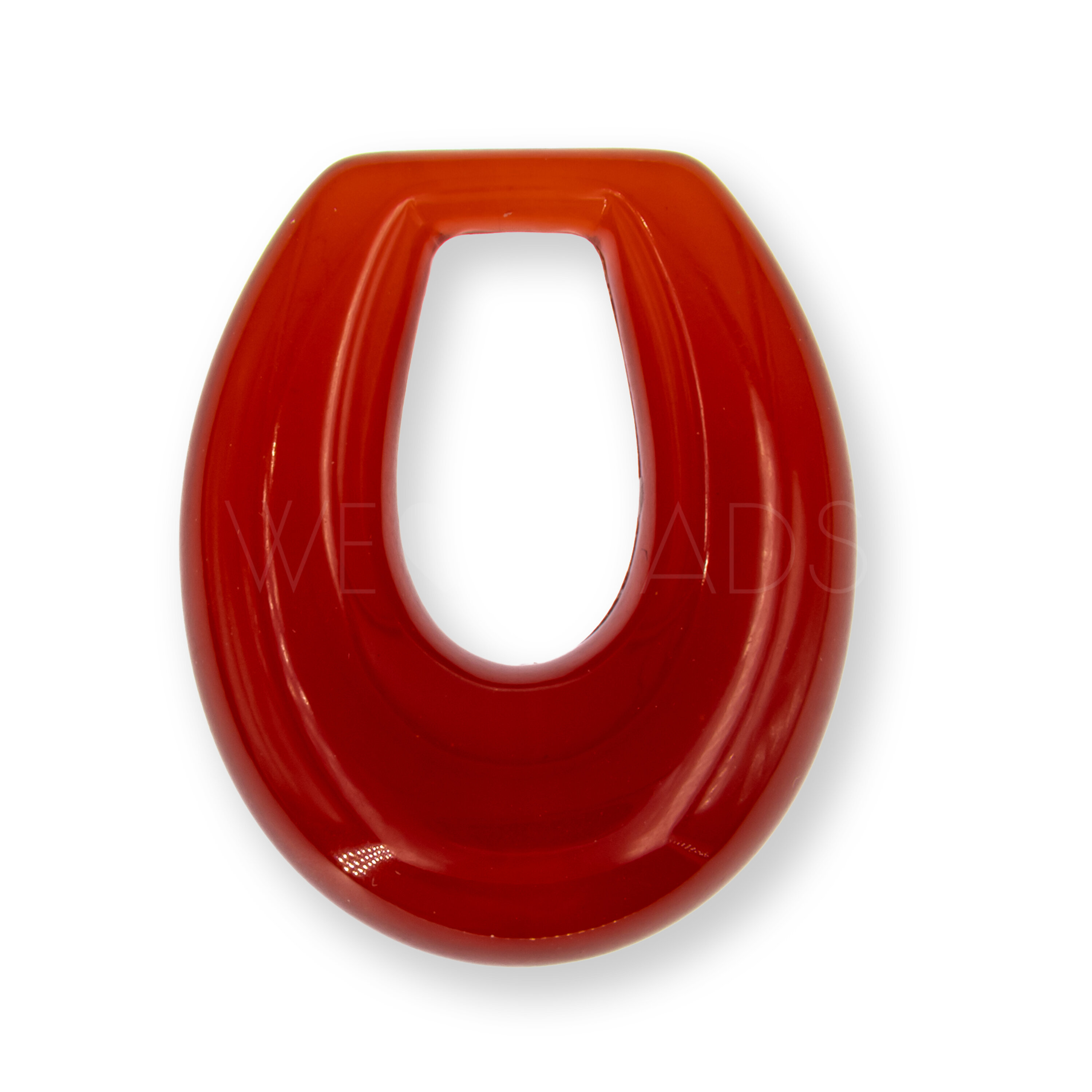 35x26 Anhänger Elypse in korall-rot