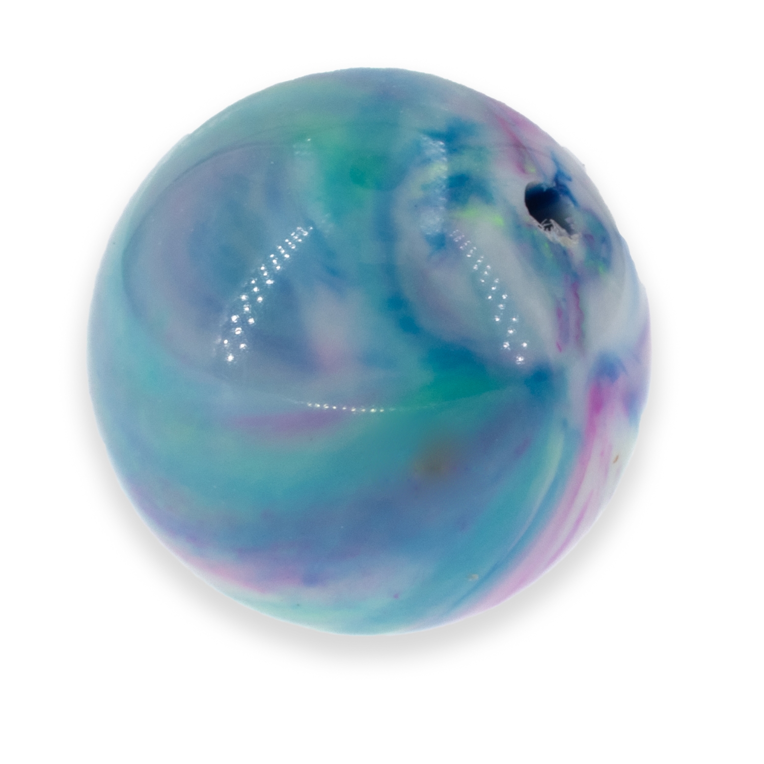 12mm Rundperle in  Zuckerwattenhimmel Marmor