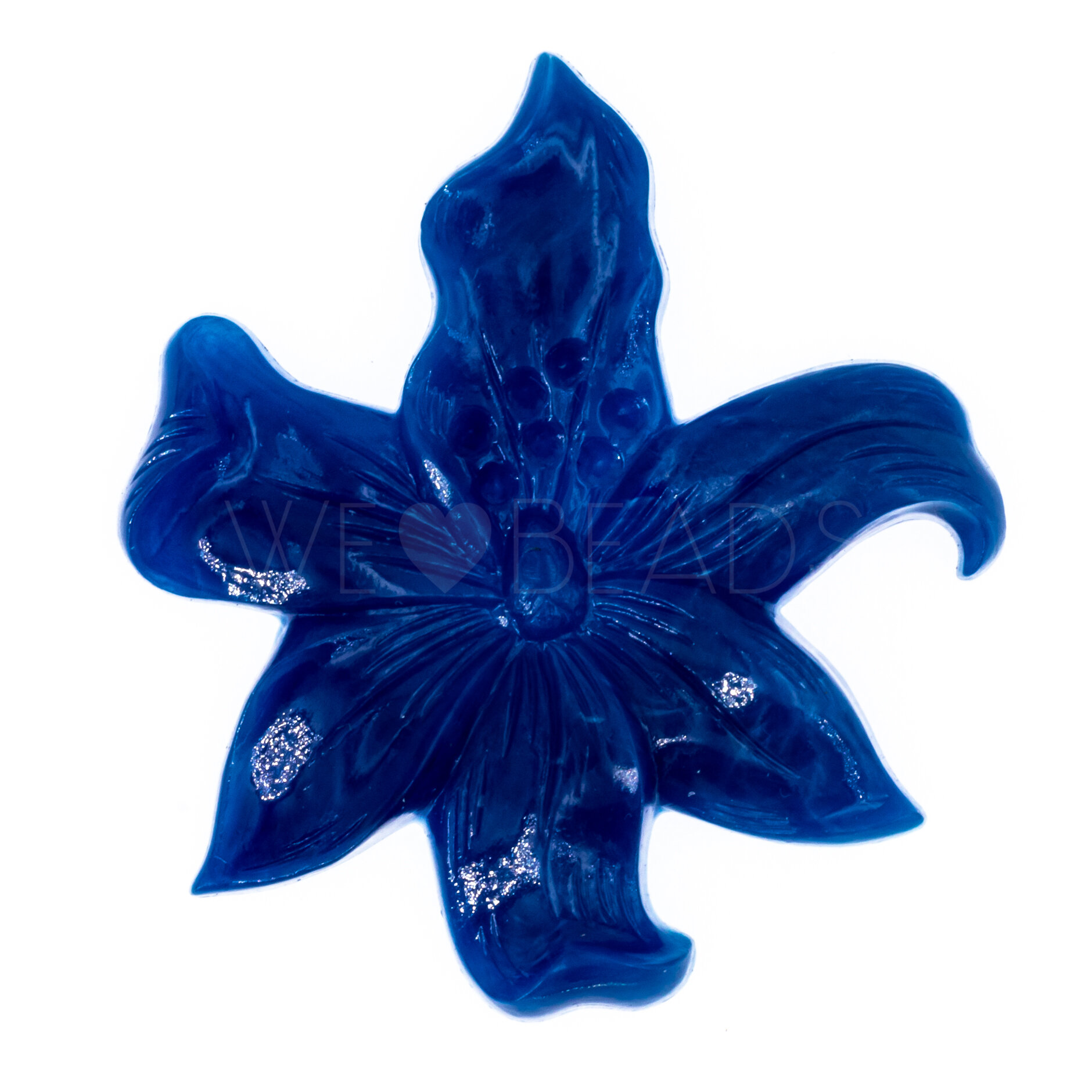 49mm Flower Cabochon in blue