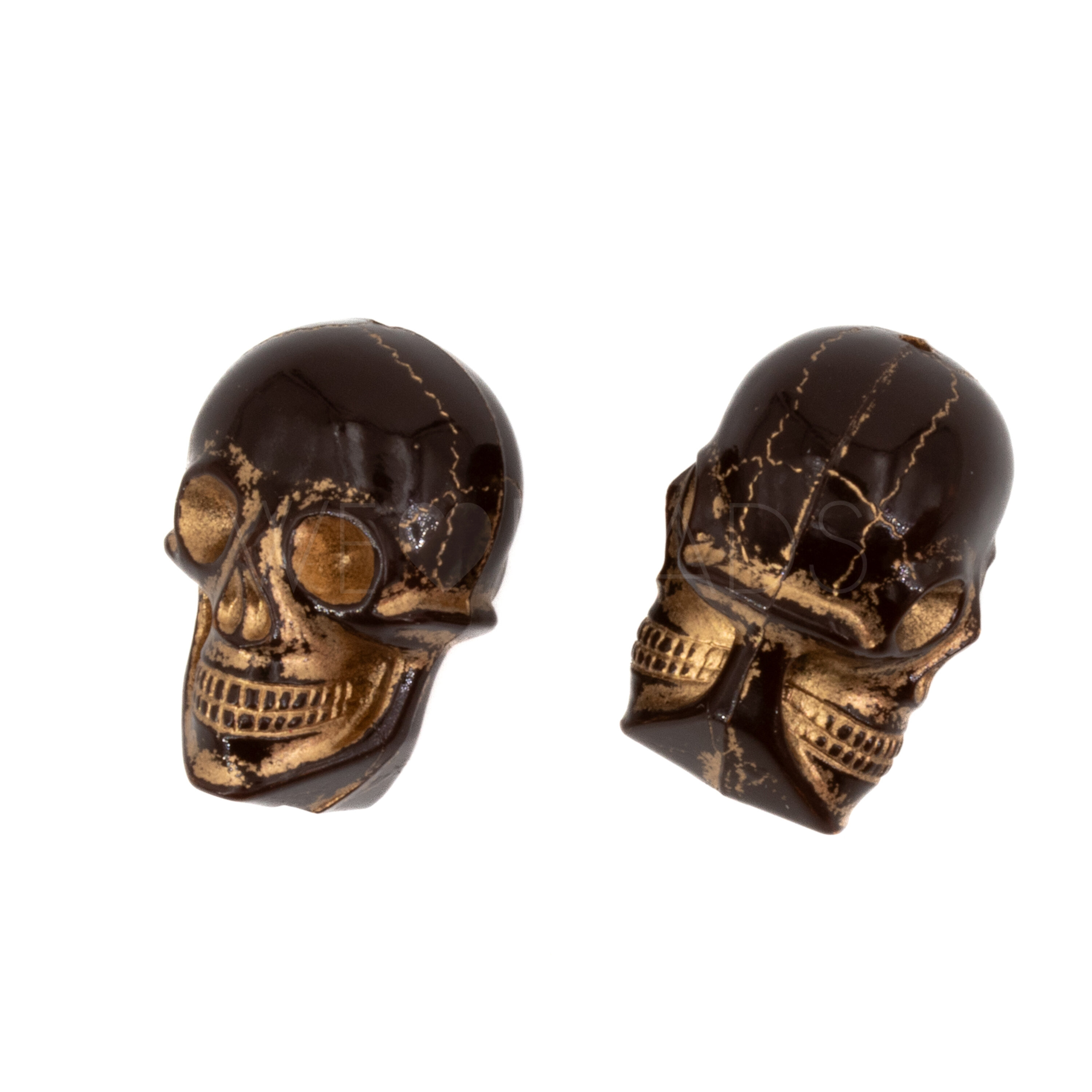 20x14 Totenkopf Perle in schwarz