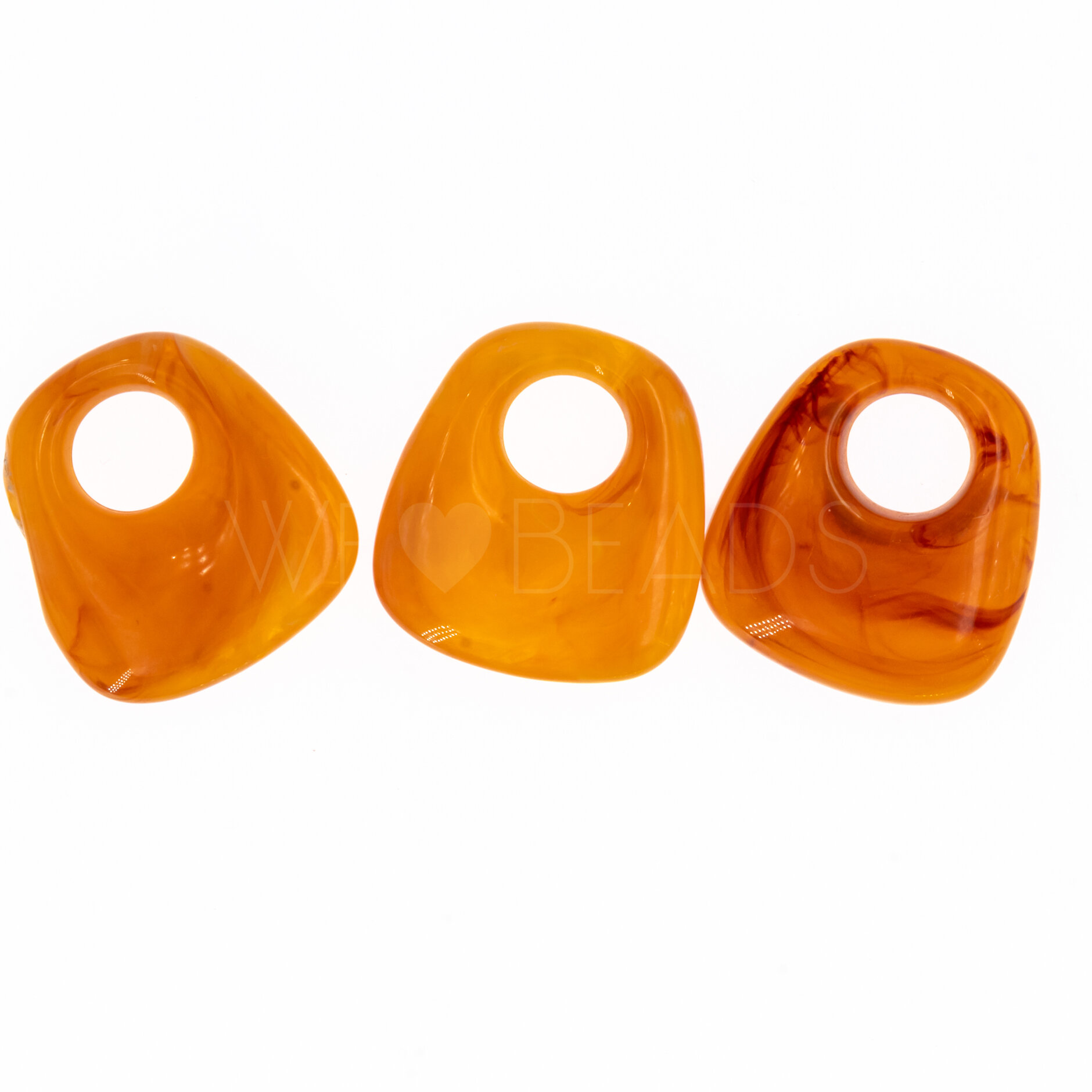 23x21 Anhänger Trapez in bernstein 