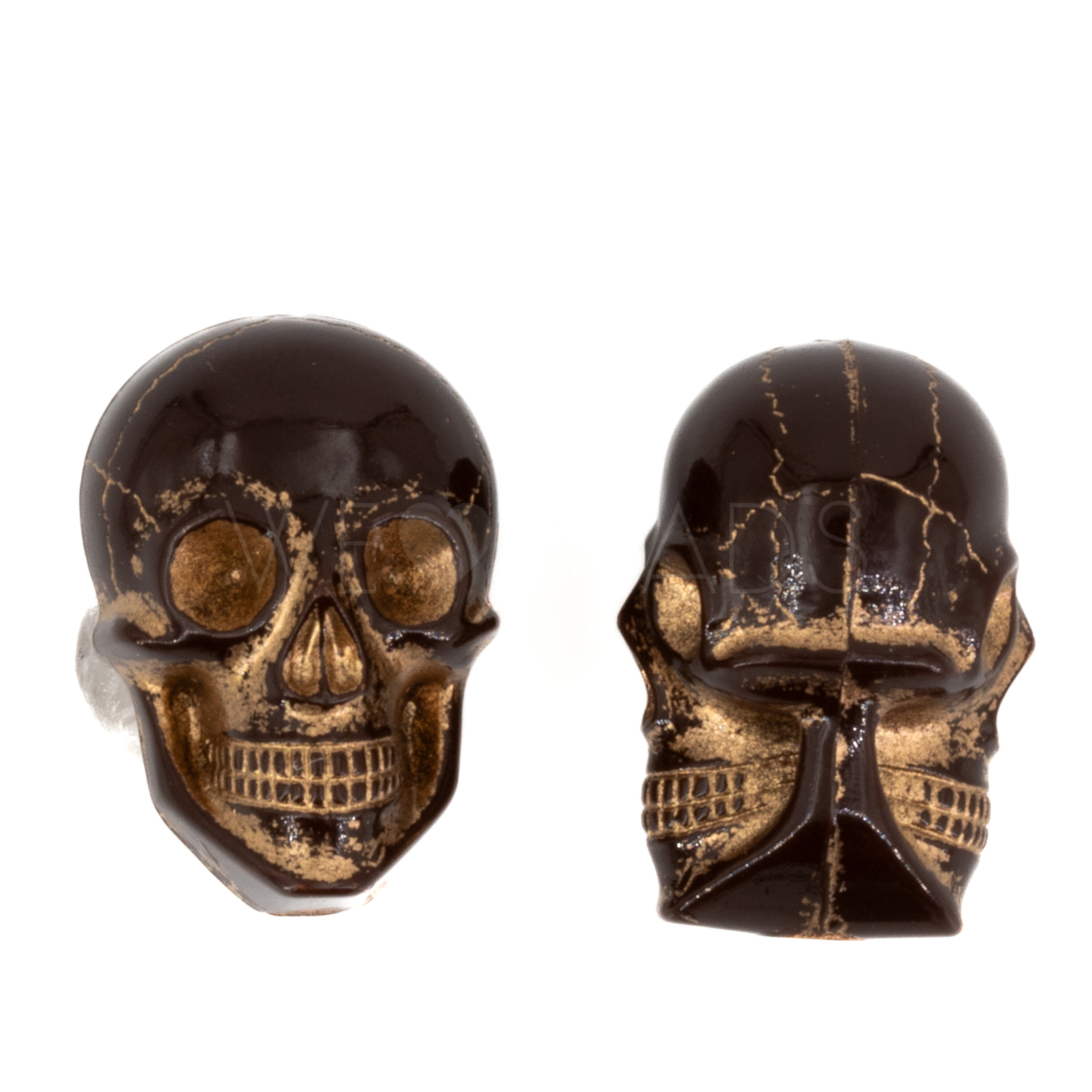 20x14 Totenkopf Perle in schwarz