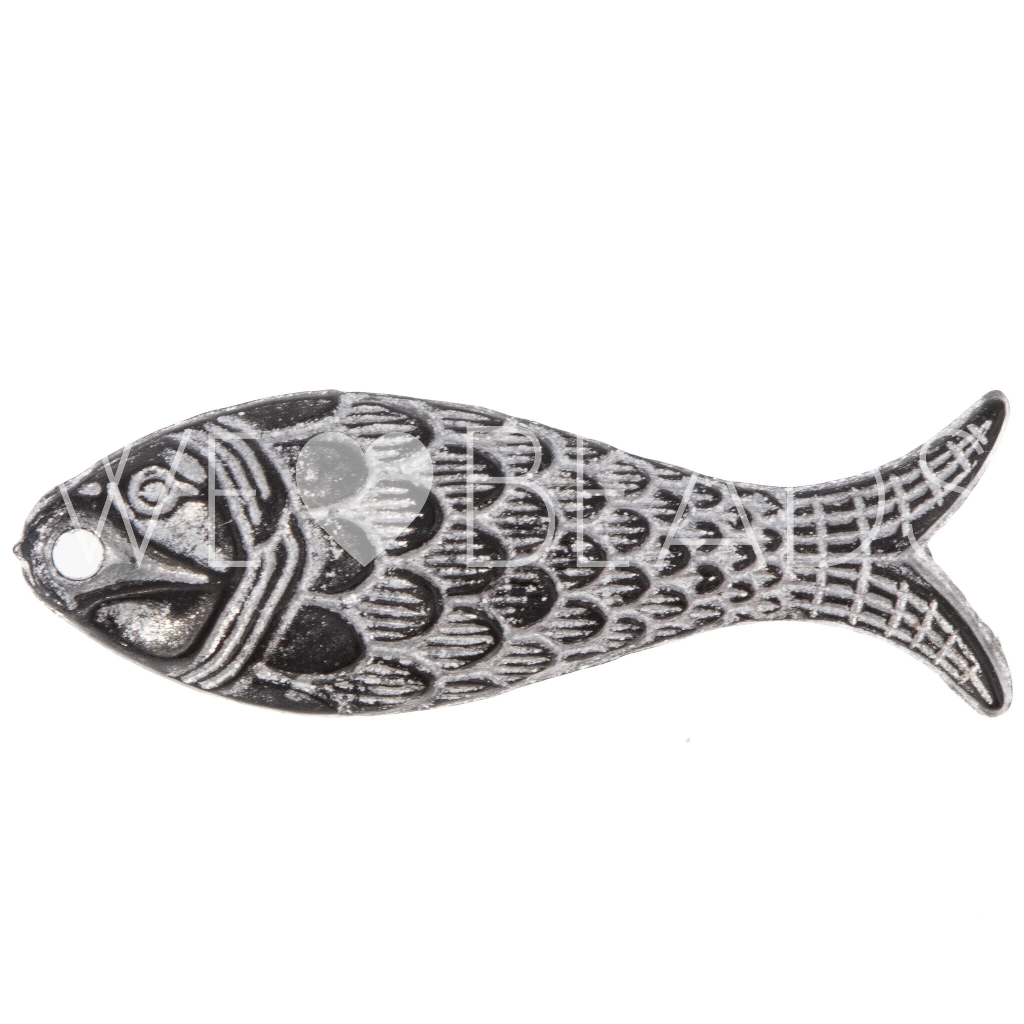 27x9 Fisch Charm in black-silver 2-way