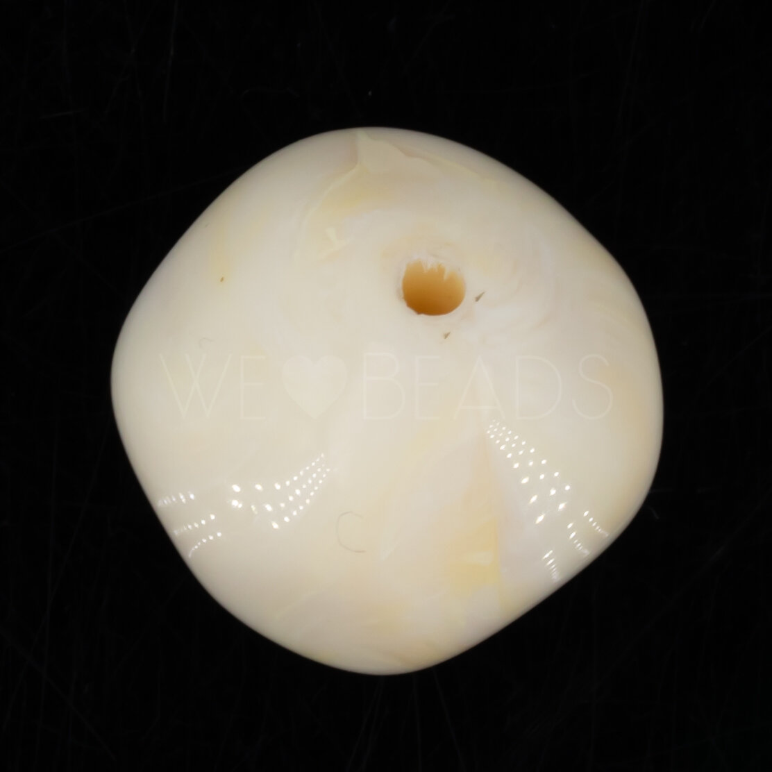 15mm baroque Beads- ivory Marbled