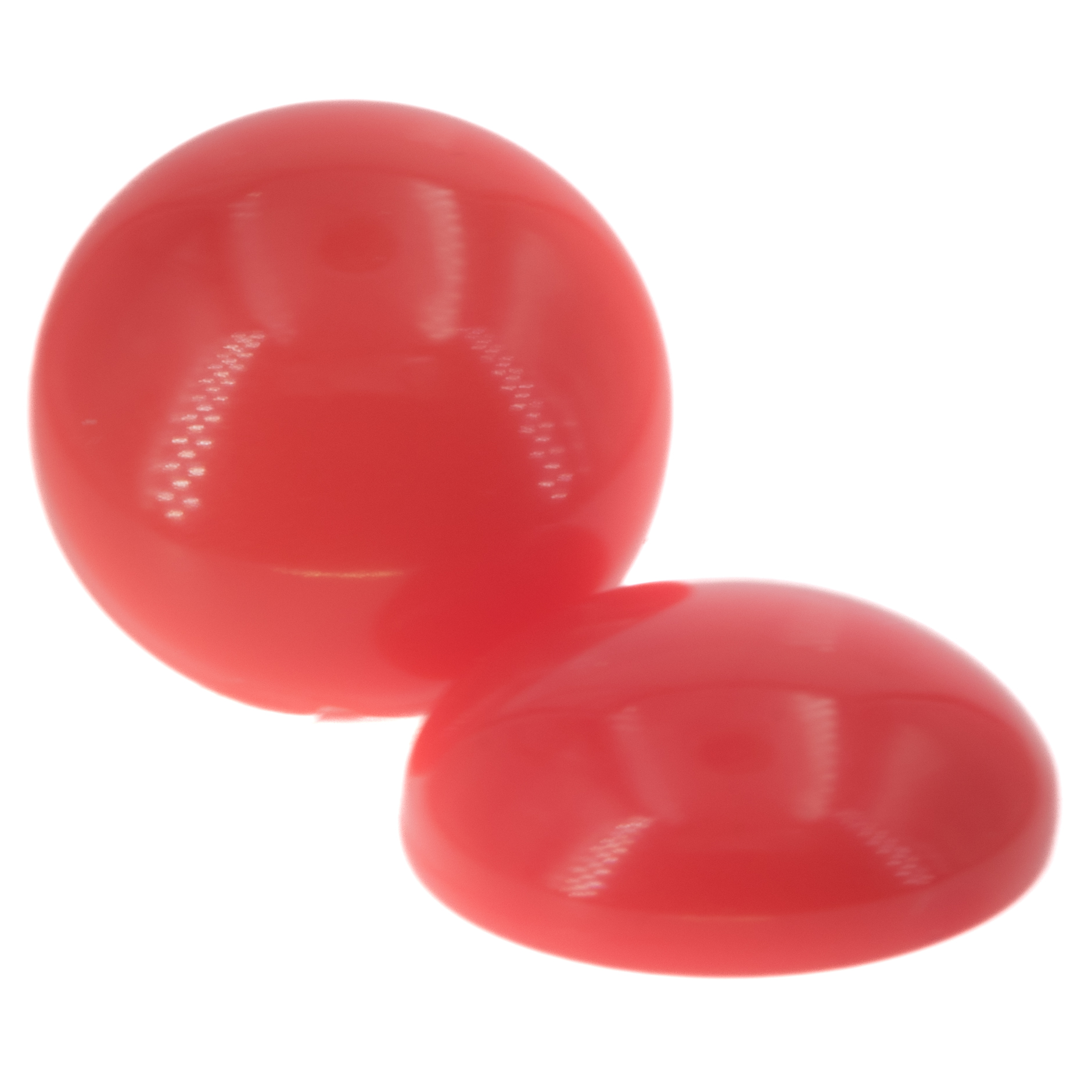 16mm Cabochon Round in coral red