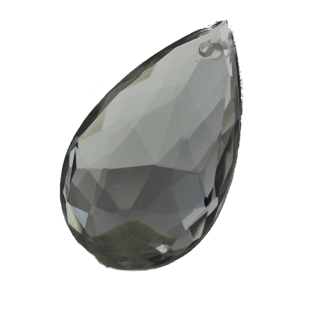 29x18 Tropfen Anhänger - schiefergrau Transparent