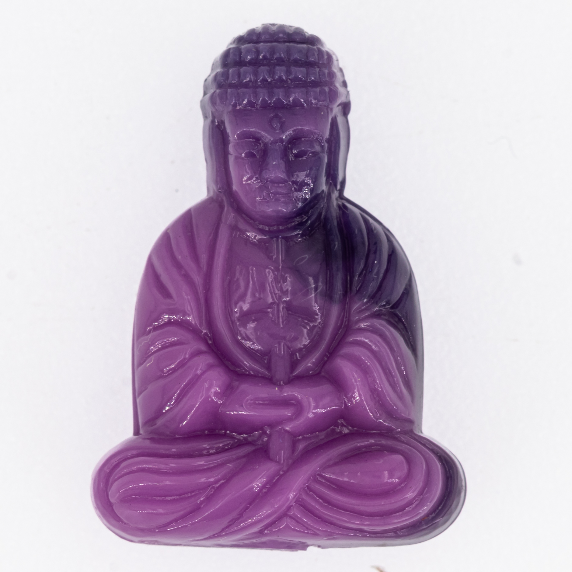25x18 Buddha-Perle sitzend in Hyazinth lila Marmor