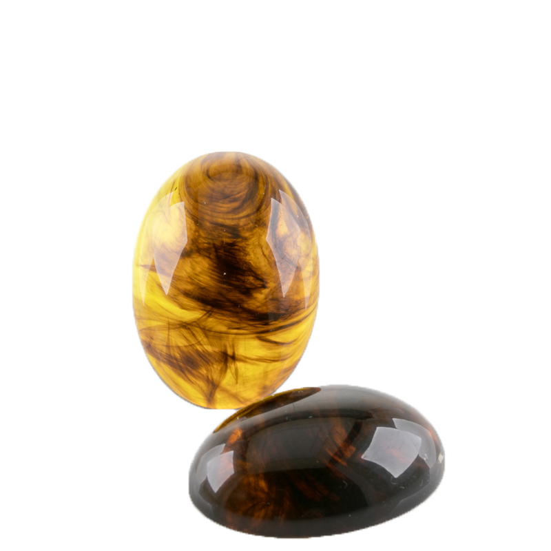 10x8 Oval Cabochon  - tortoise Marbled,