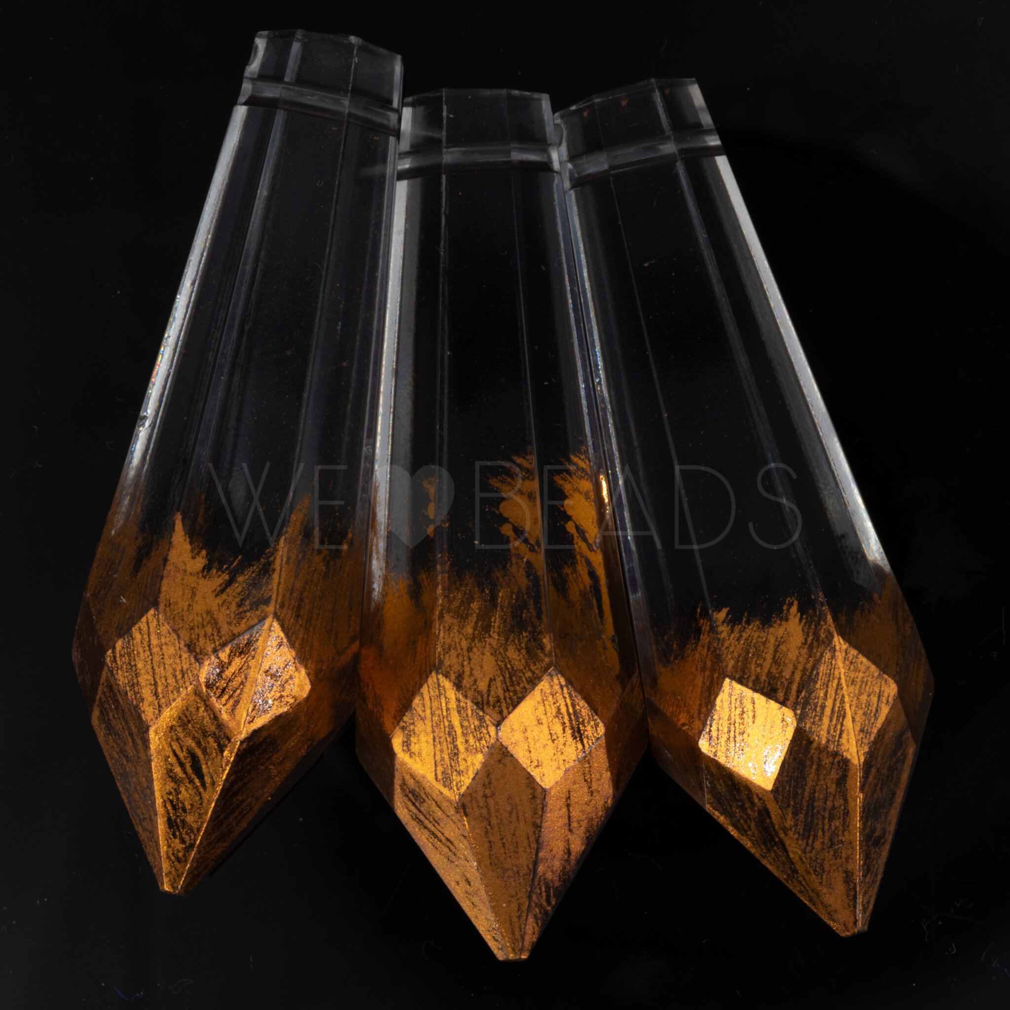 63x21 Tropfen Anhänger in aschengrau-kupfer