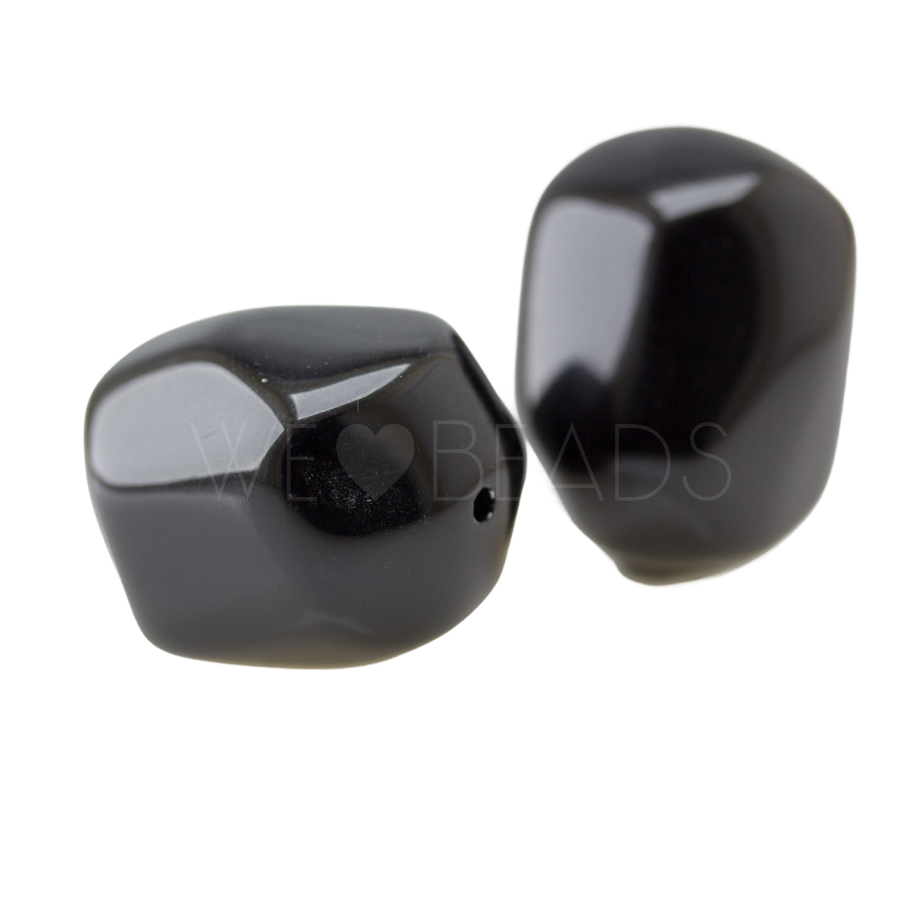 23x18 baroque Beads in black