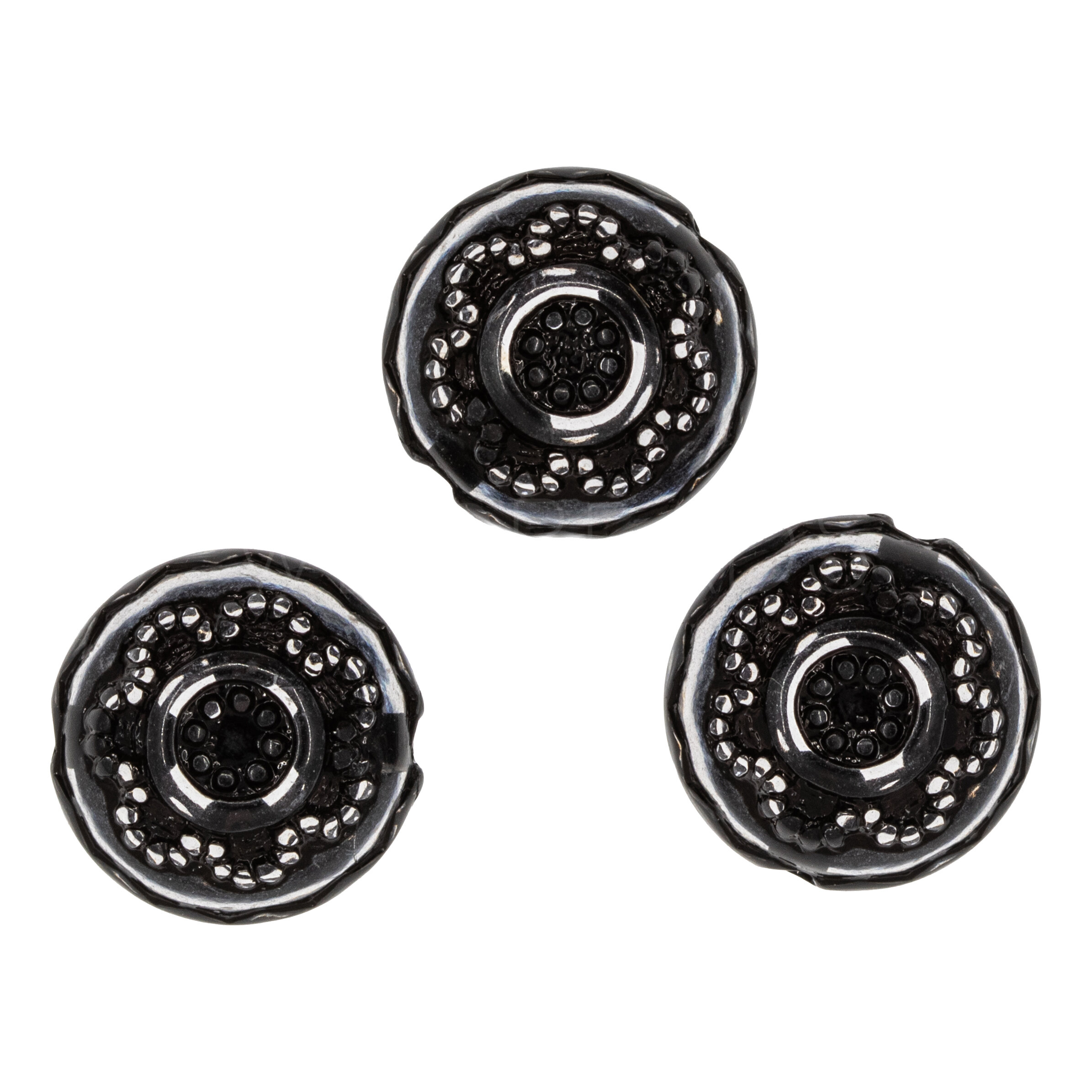 10mm Round Beads in crystal -black