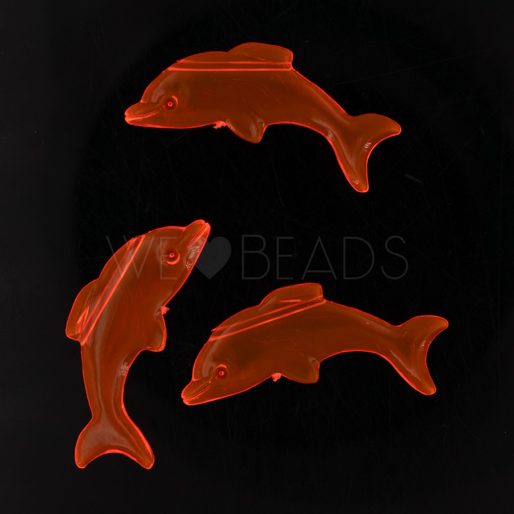 37x15 delfin Perle in neon orange