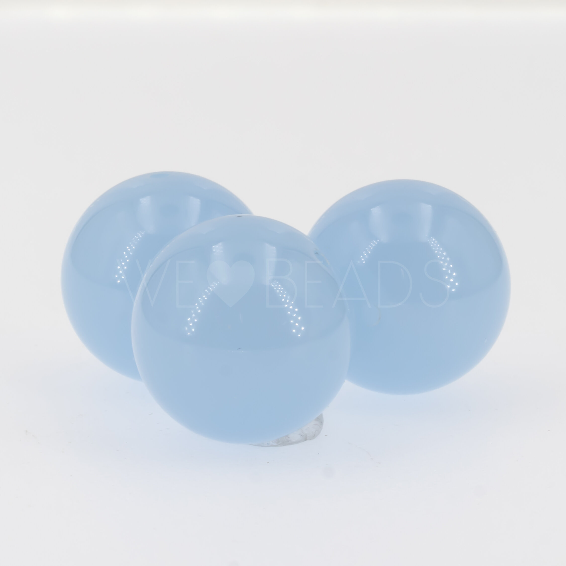 18mm Rundperle in  pastellblau Opal
